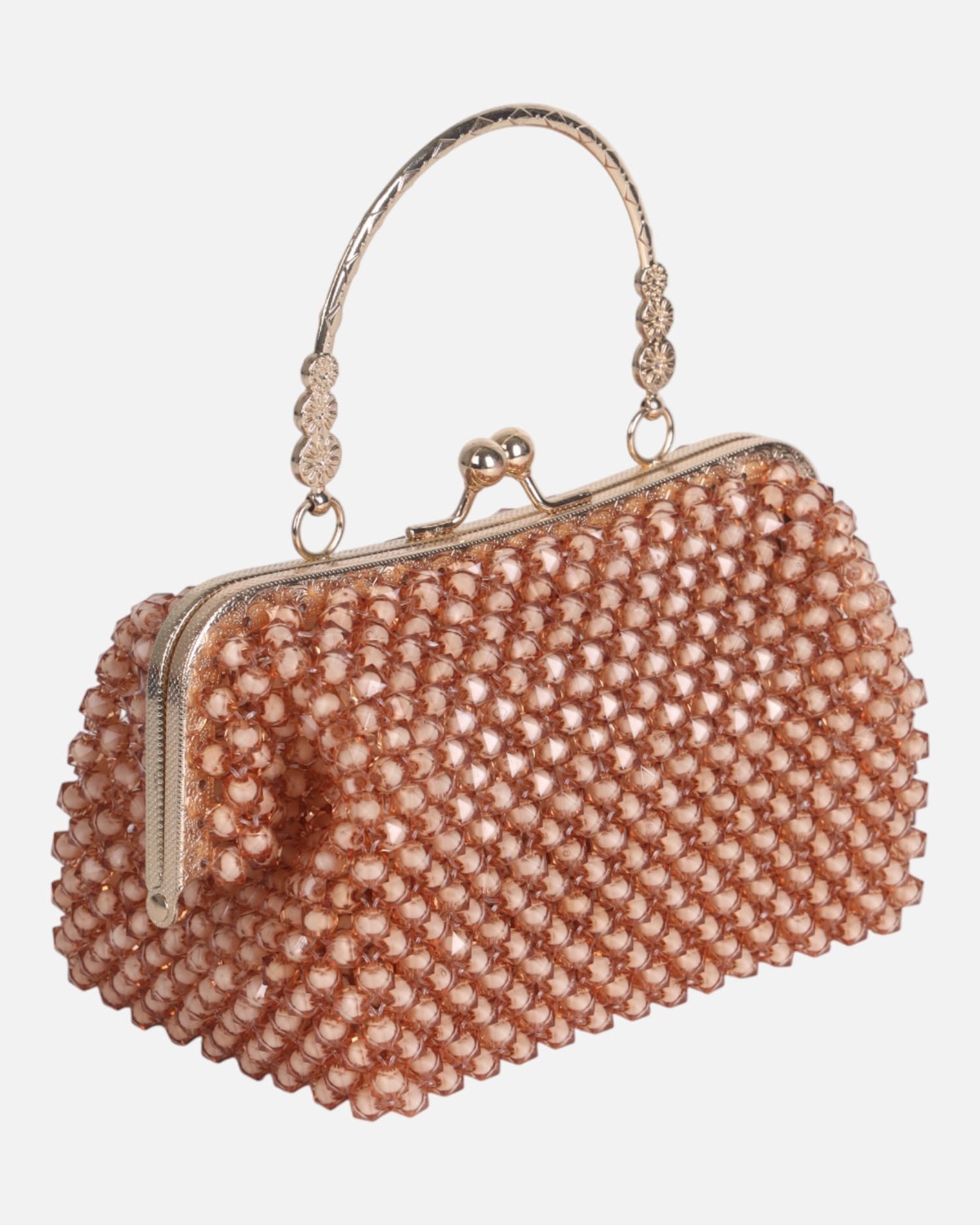 Rose Gold Crystal Evening Handbag | Wedding & Party Style 1
