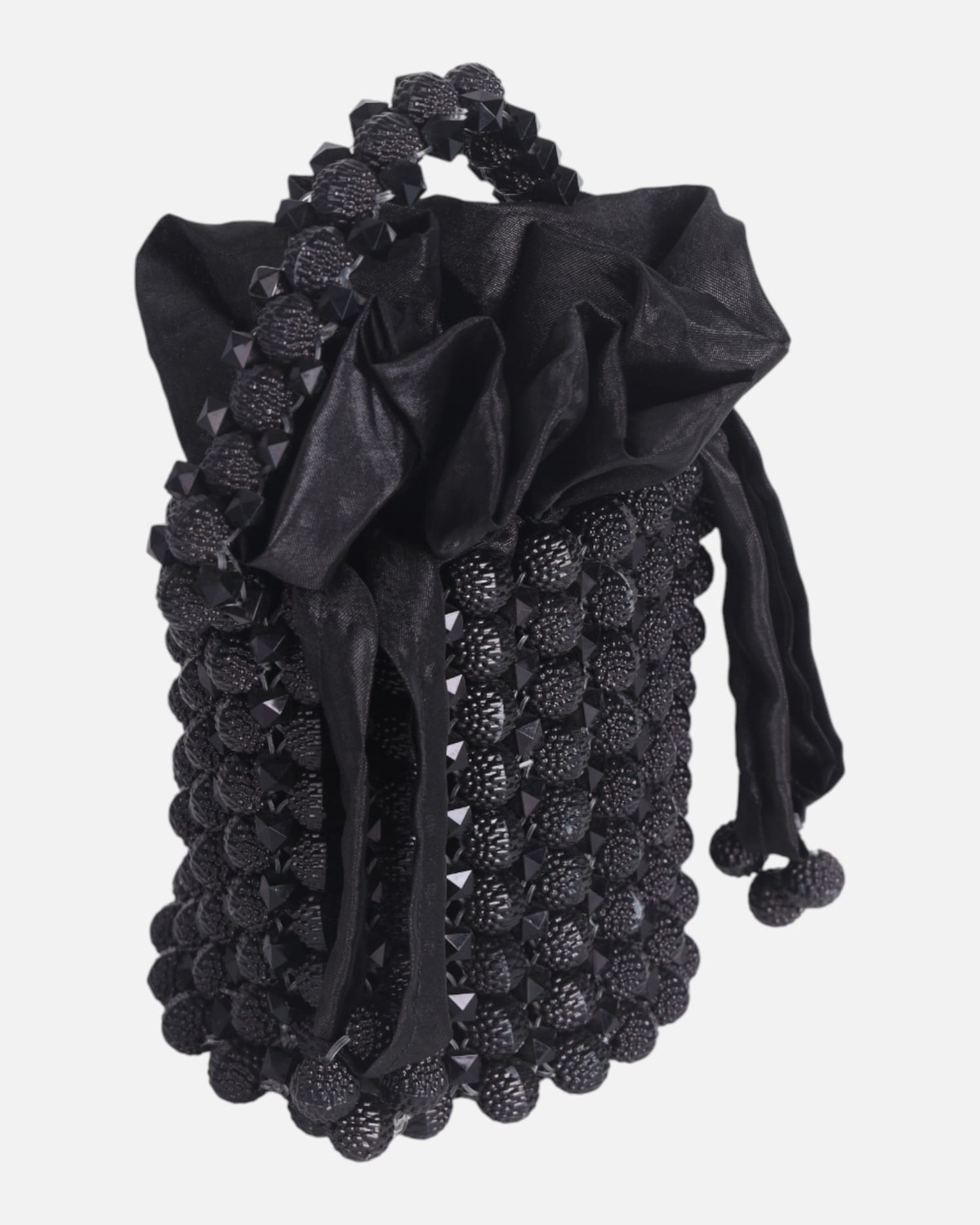 Black Crystal Bag, Evening Handbag, Luxury Party Bag, Elegant Shiny Clutch, Handmade Sparkle Purse, Beaded Accessories 3
