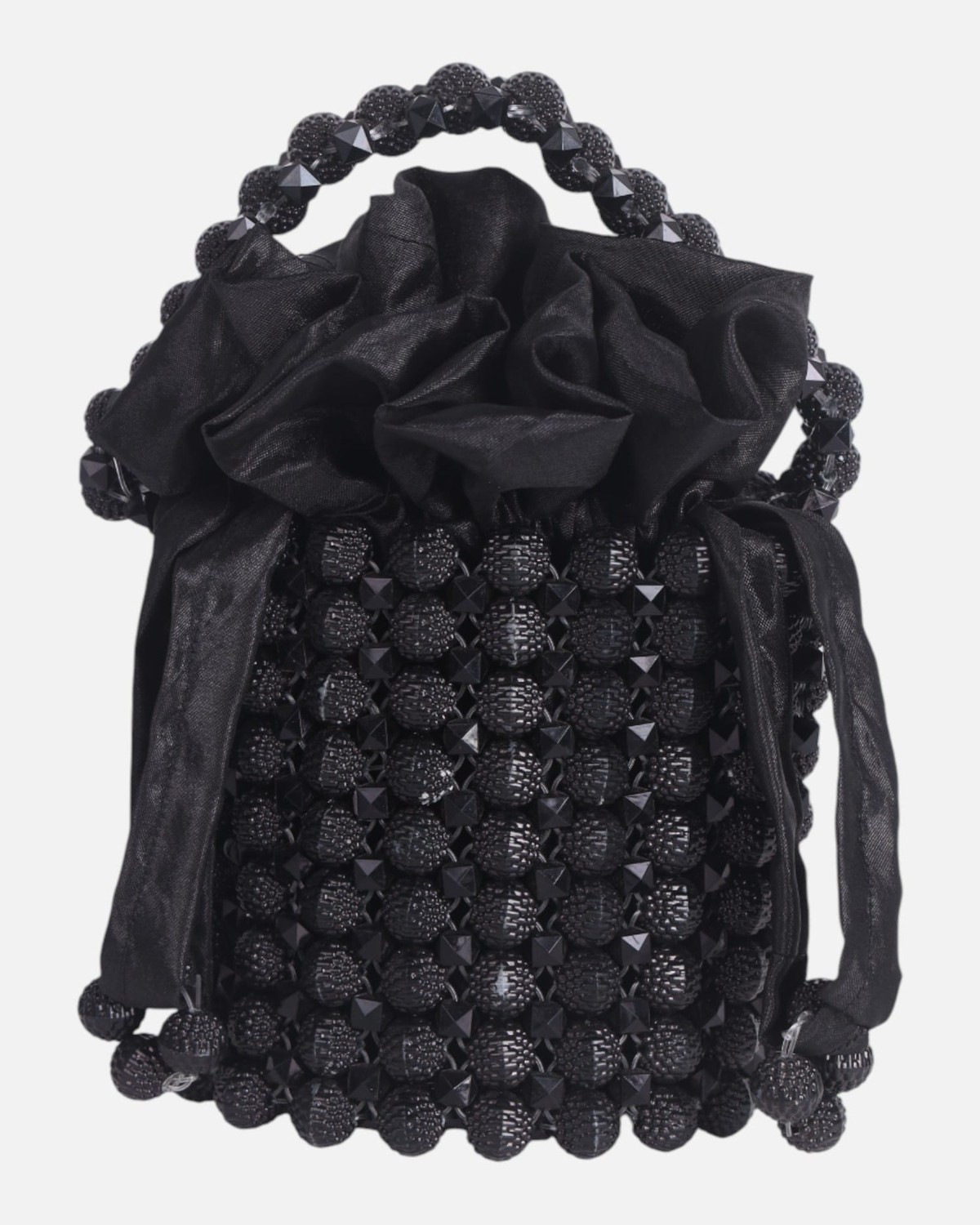 Black Crystal Bag, Evening Handbag, Luxury Party Bag, Elegant Shiny Clutch, Handmade Sparkle Purse, Beaded Accessories 2
