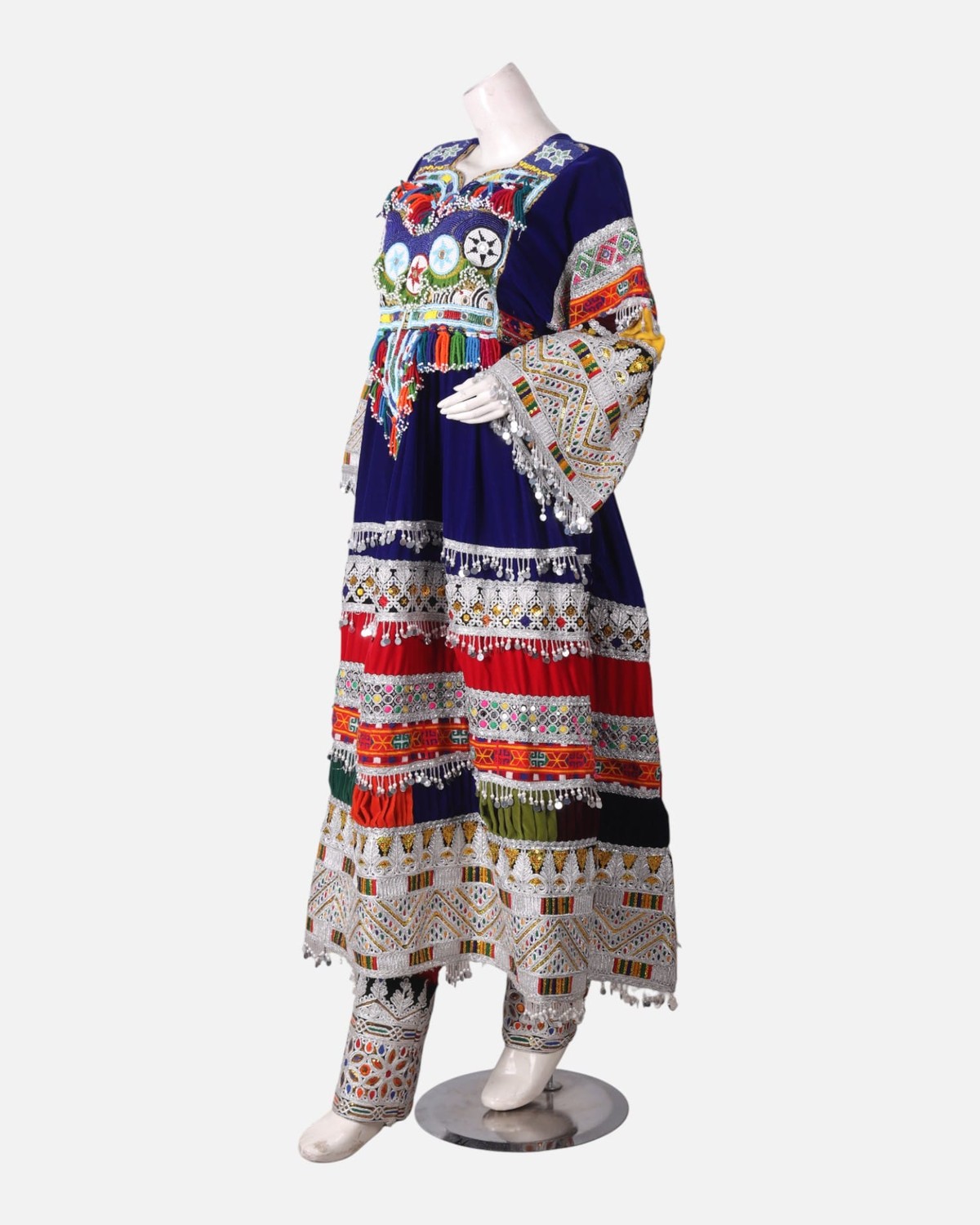 Gand Afghan Traditional Velvet Dress – Cultural Handmade 9