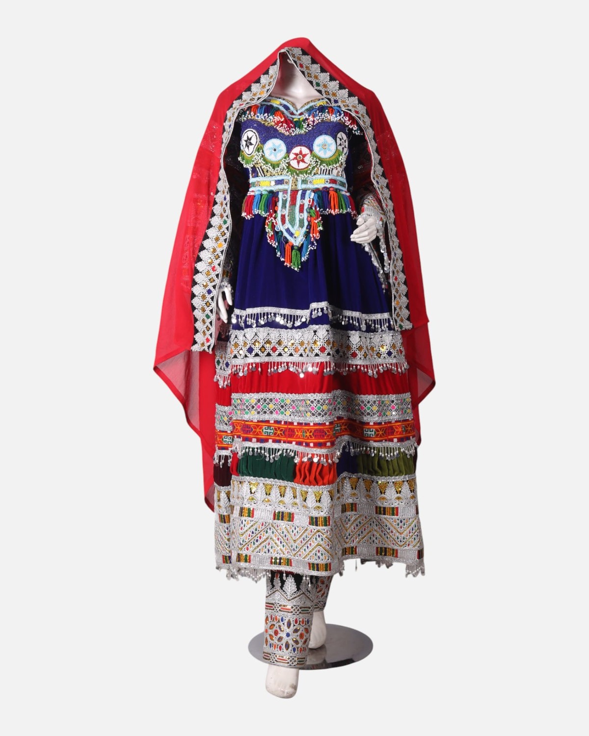 Gand Afghan Traditional Velvet Dress – Cultural Handmade 7
