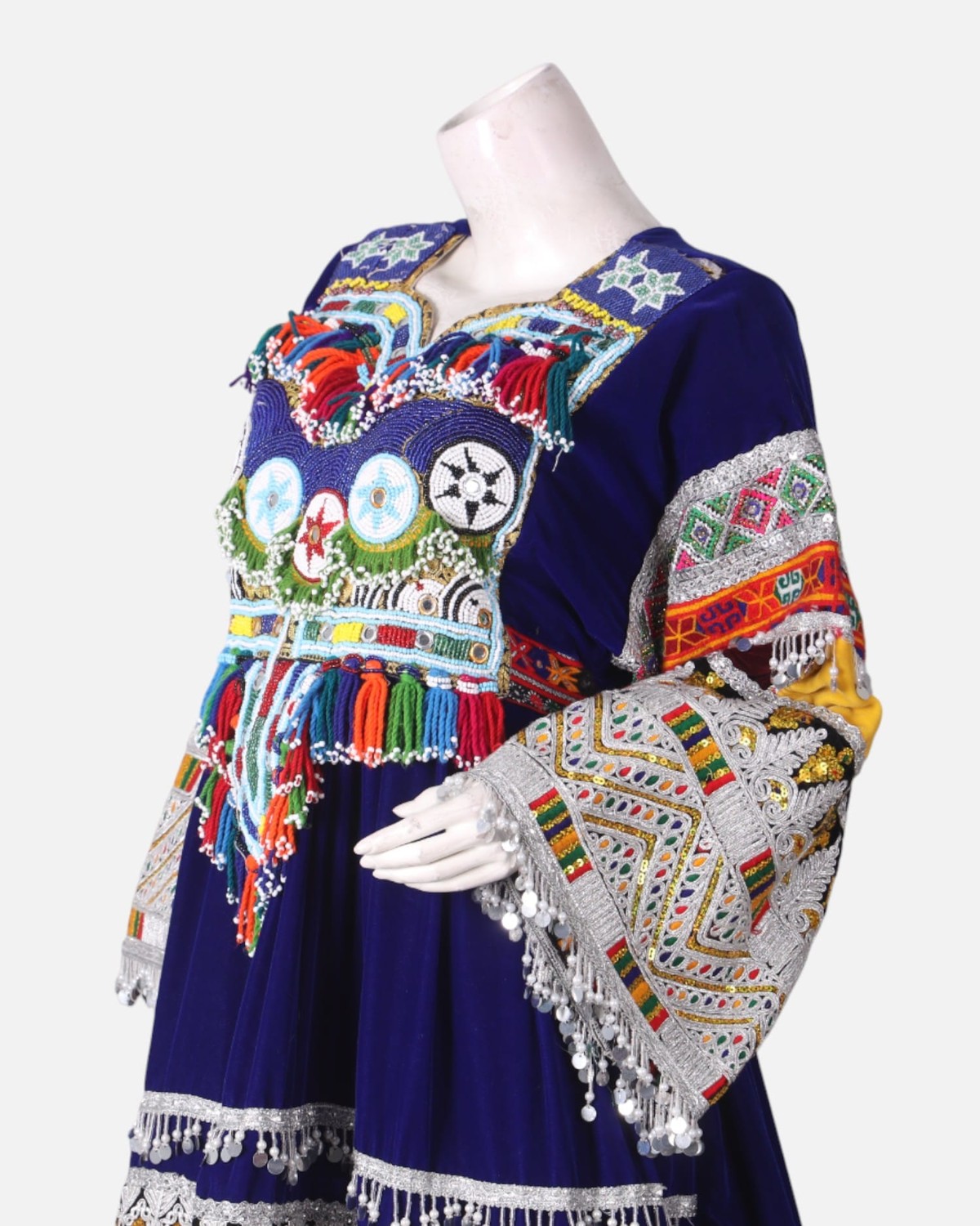 Gand Afghan Traditional Velvet Dress – Cultural Handmade 6
