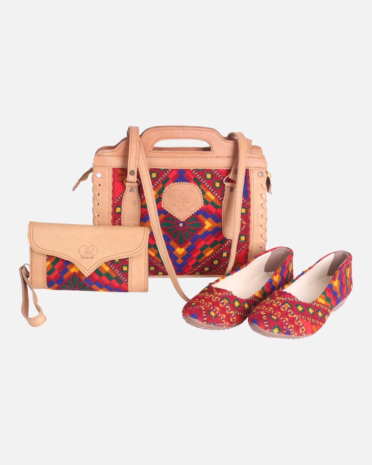 Handbag, Shoes & Wallet Set – Traditional Woven 3-Piece Artisan Set 3