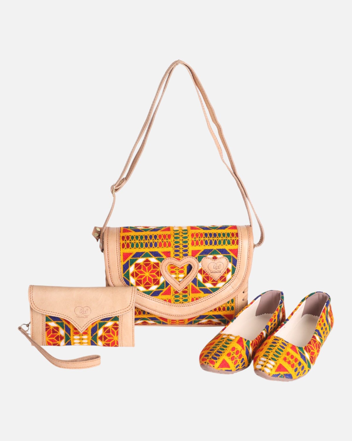 Leather Bag, Wallet & Shoes – Handmade Multicolor Set 6
