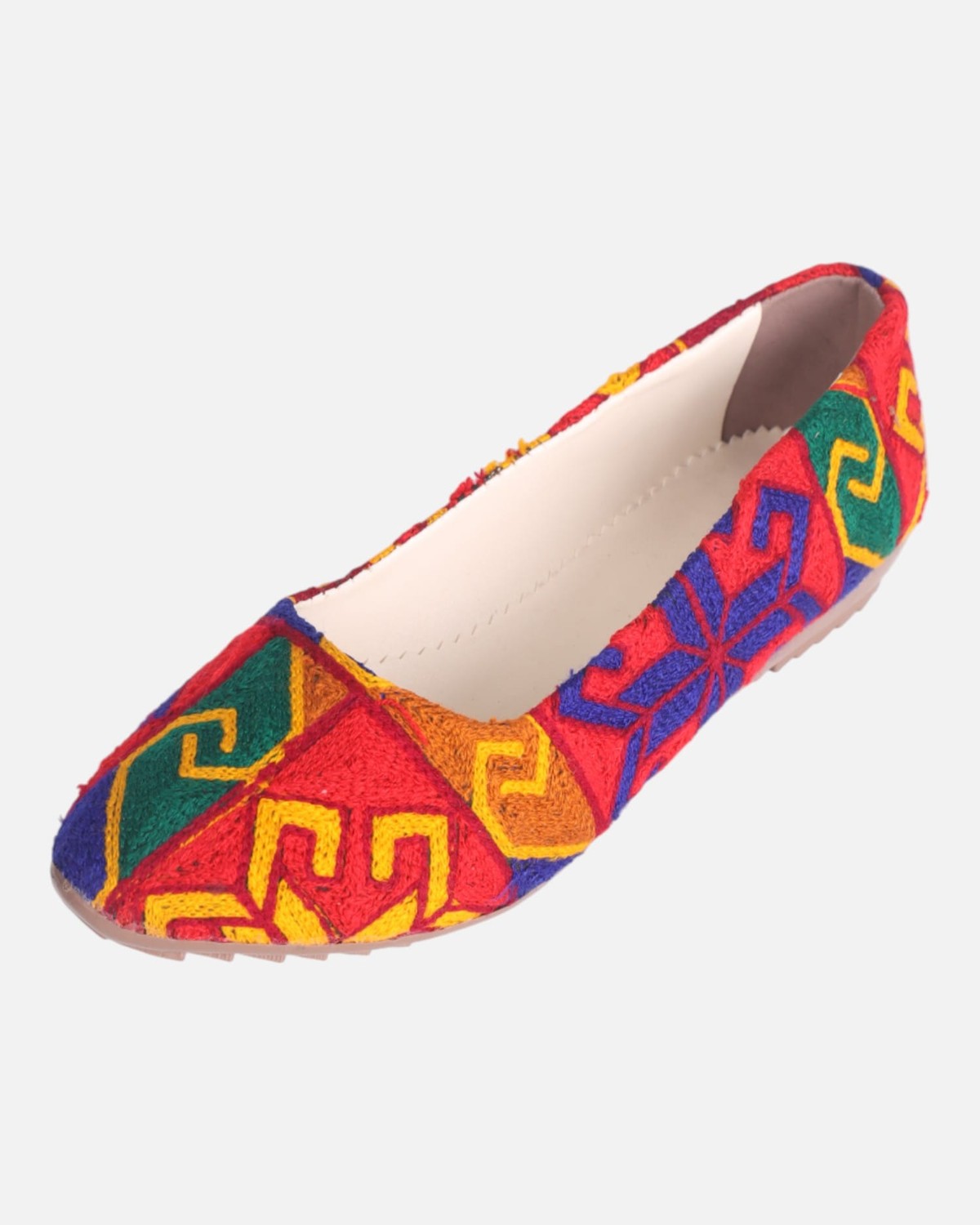 Handbag, Shoes & Pouch Set – Multicolor Artisan Craft 13