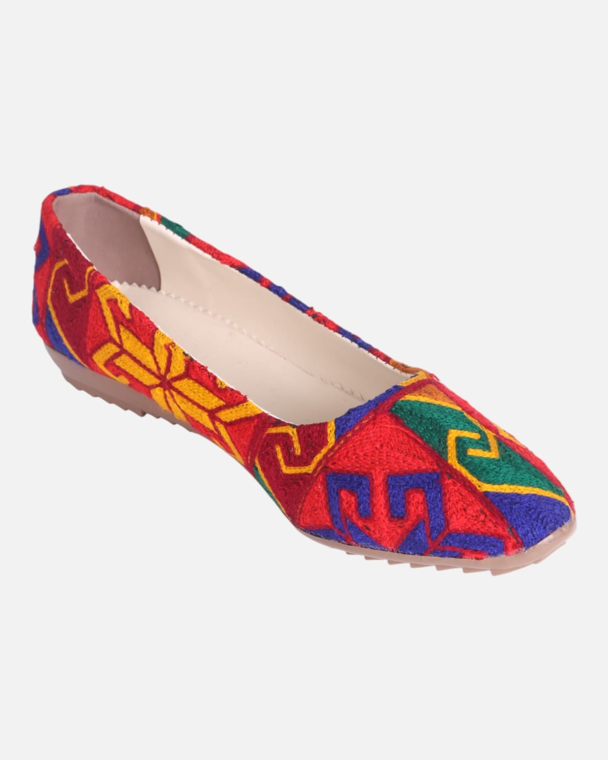 Handbag, Shoes & Pouch Set – Multicolor Artisan Craft 2