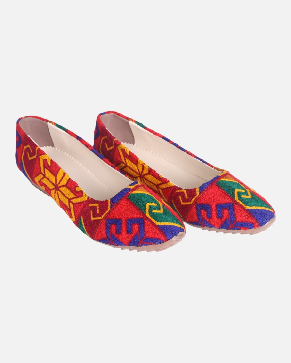 Handbag, Shoes & Pouch Set – Multicolor Artisan Craft 16