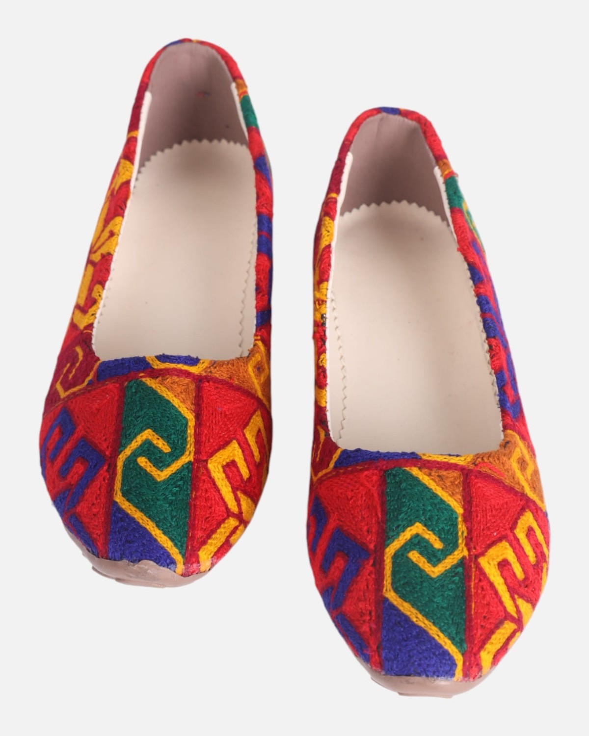 Handbag, Shoes & Pouch Set – Multicolor Artisan Craft 18