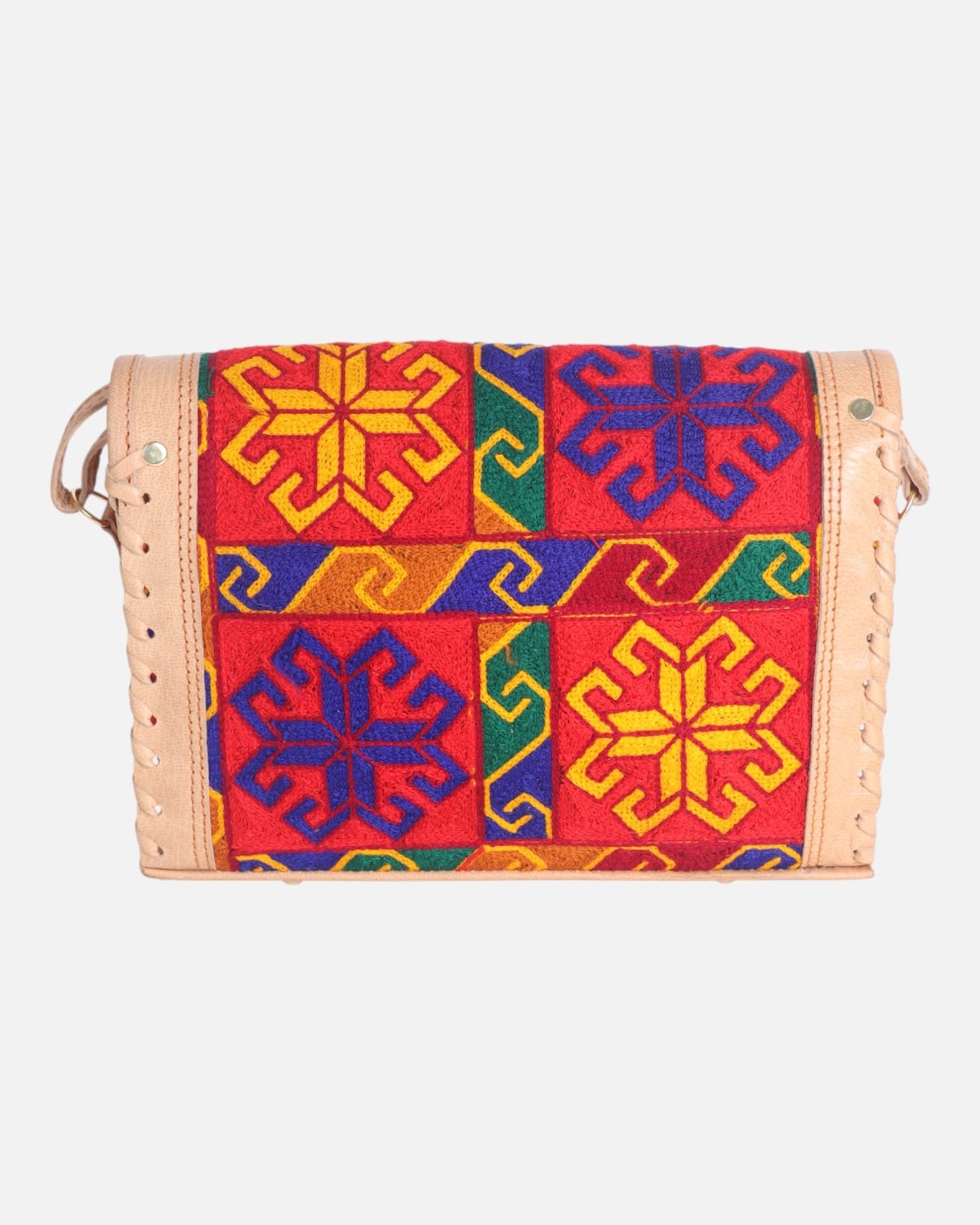 Handbag, Shoes & Pouch Set – Multicolor Artisan Craft 3