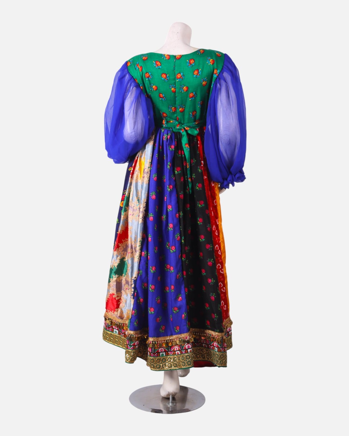 Mahfili Long Dress with Coins – Blue, Green, Red & Yellow Custom Size 5