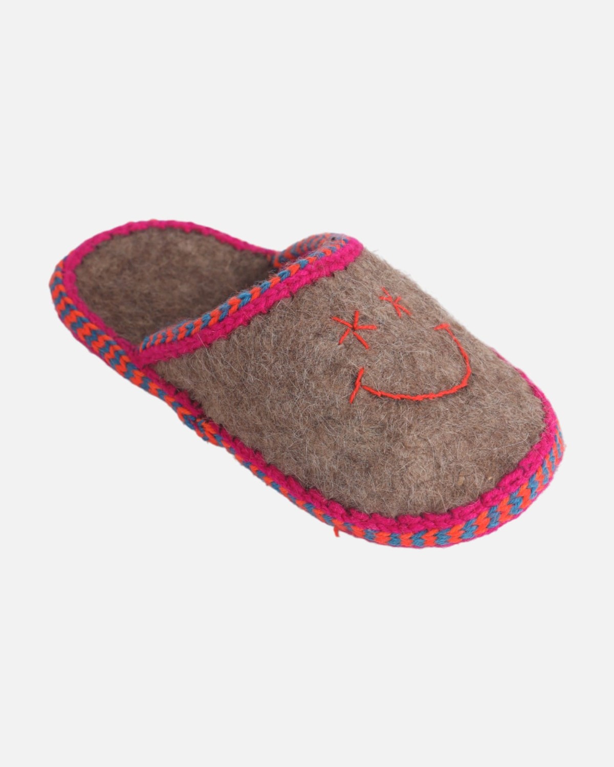 Woolen House Slippers with Vibrant Smiley Design 7