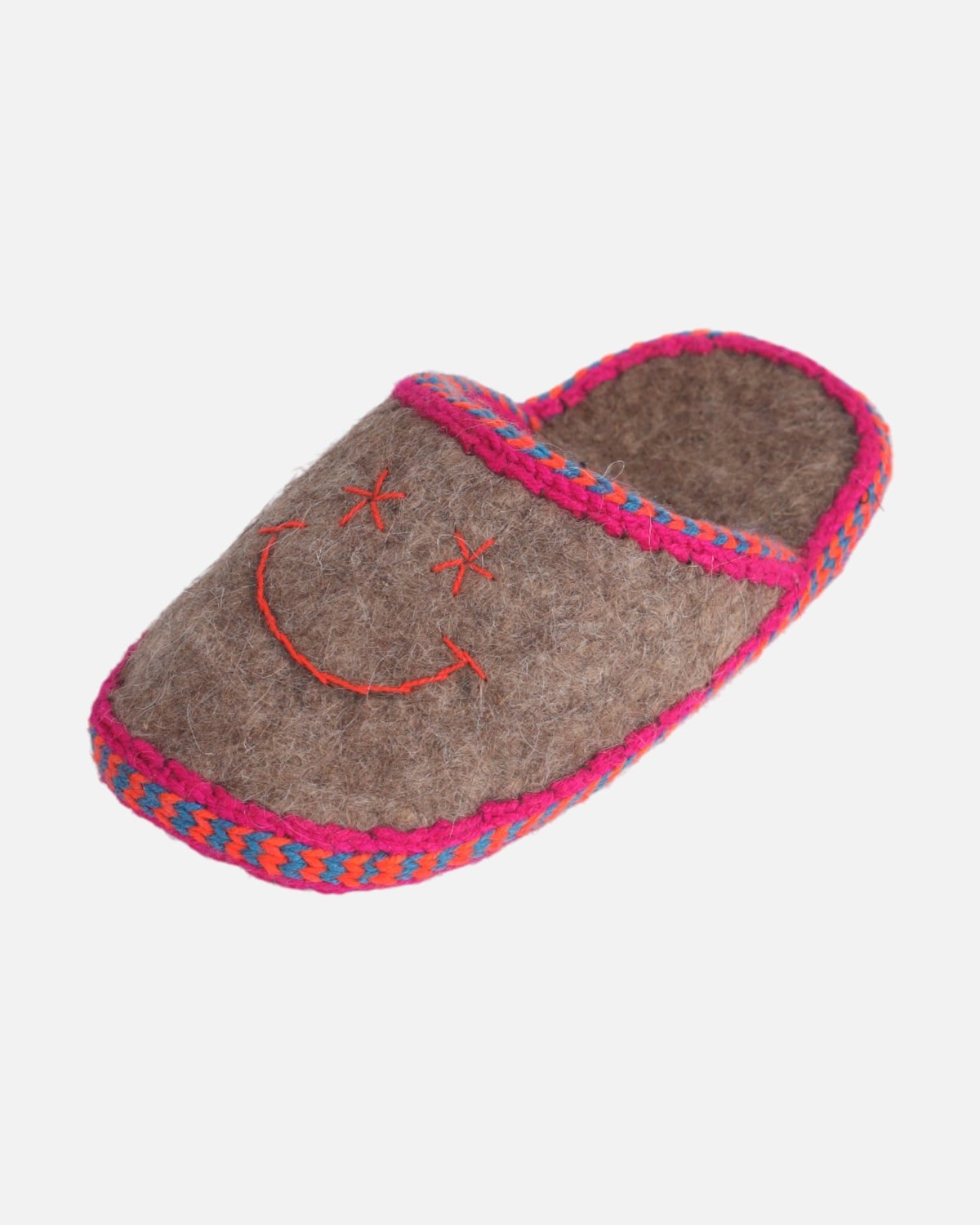 Woolen House Slippers with Vibrant Smiley Design 6