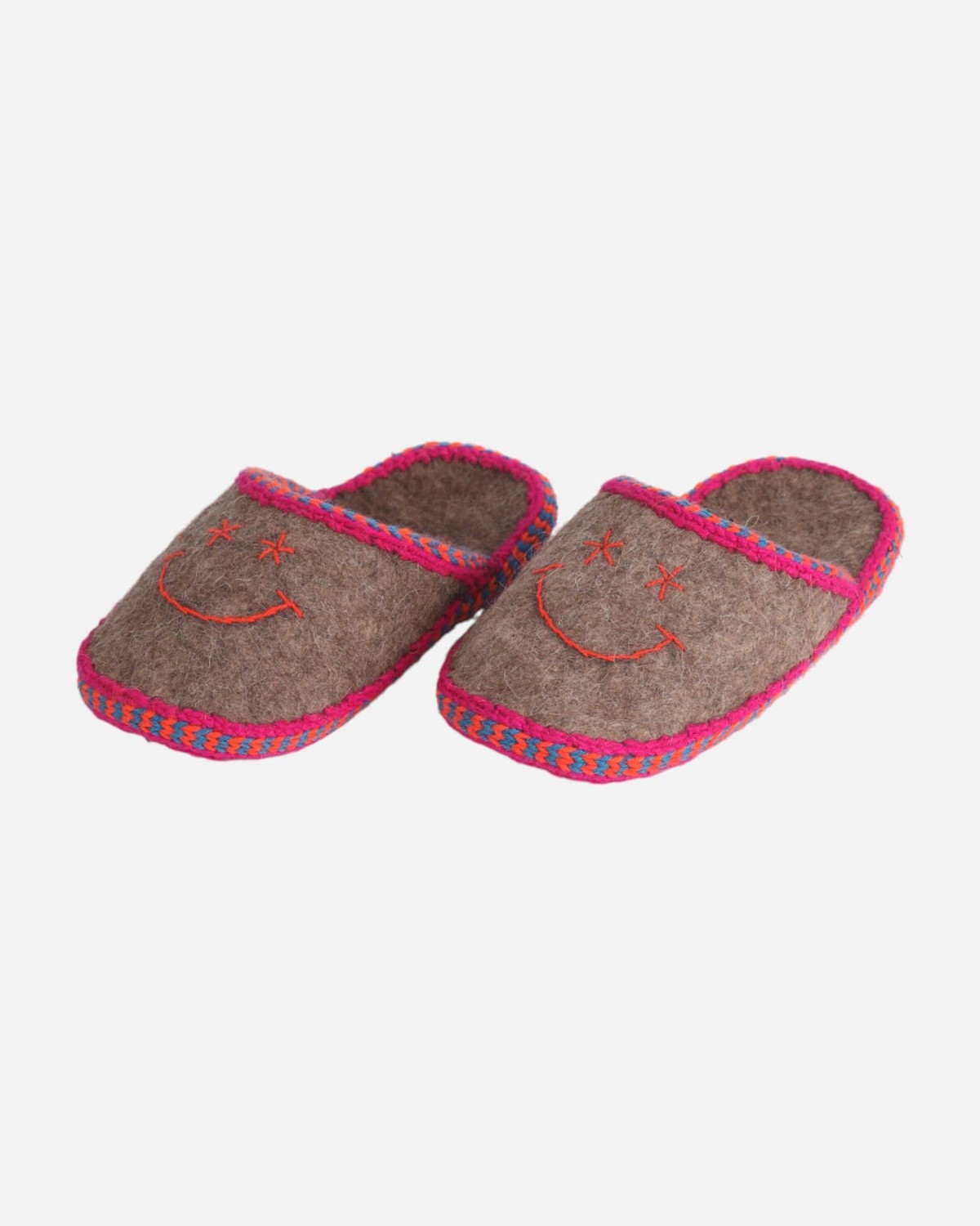 Woolen House Slippers with Vibrant Smiley Design 8