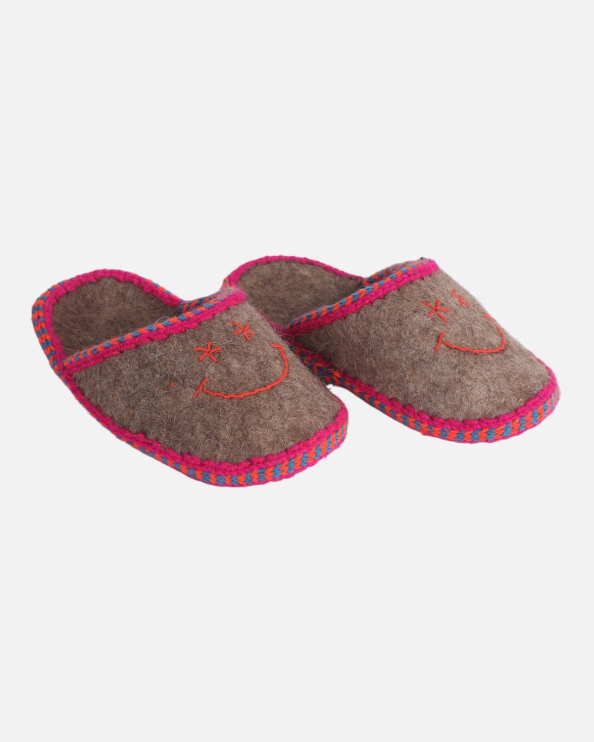 Woolen House Slippers with Vibrant Smiley Design 5
