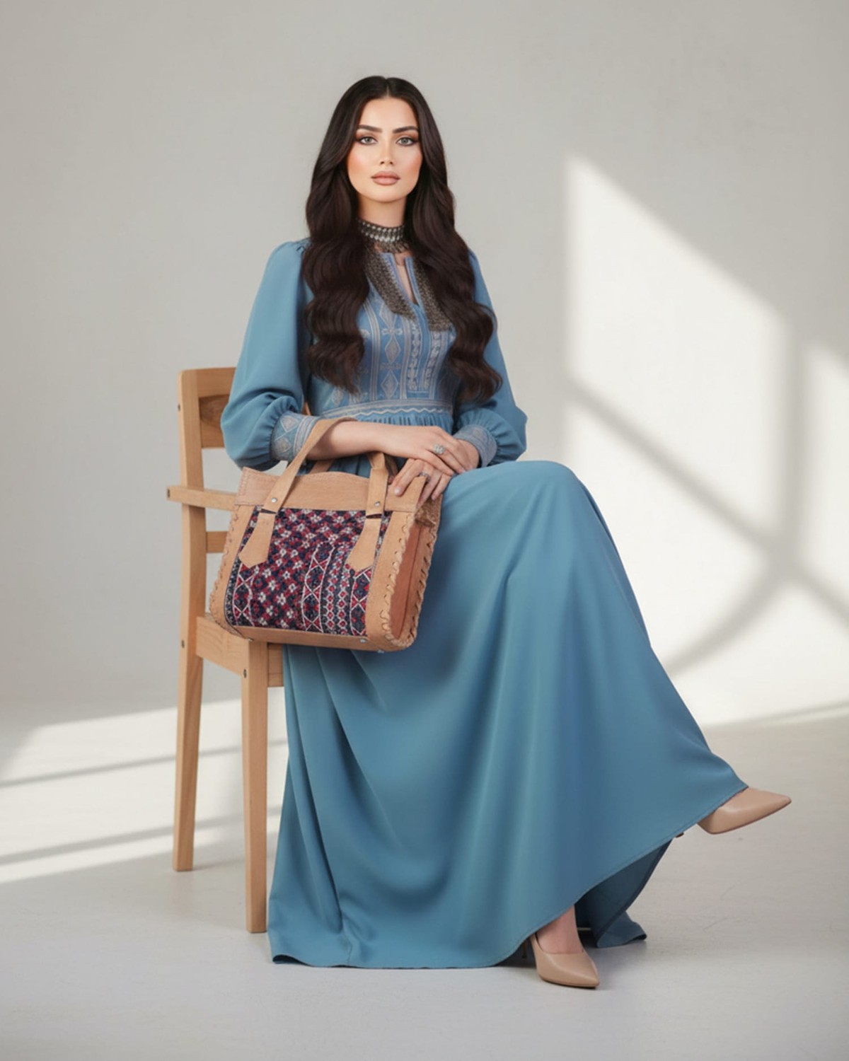 Leather Bag with Balochi Embroidery 3