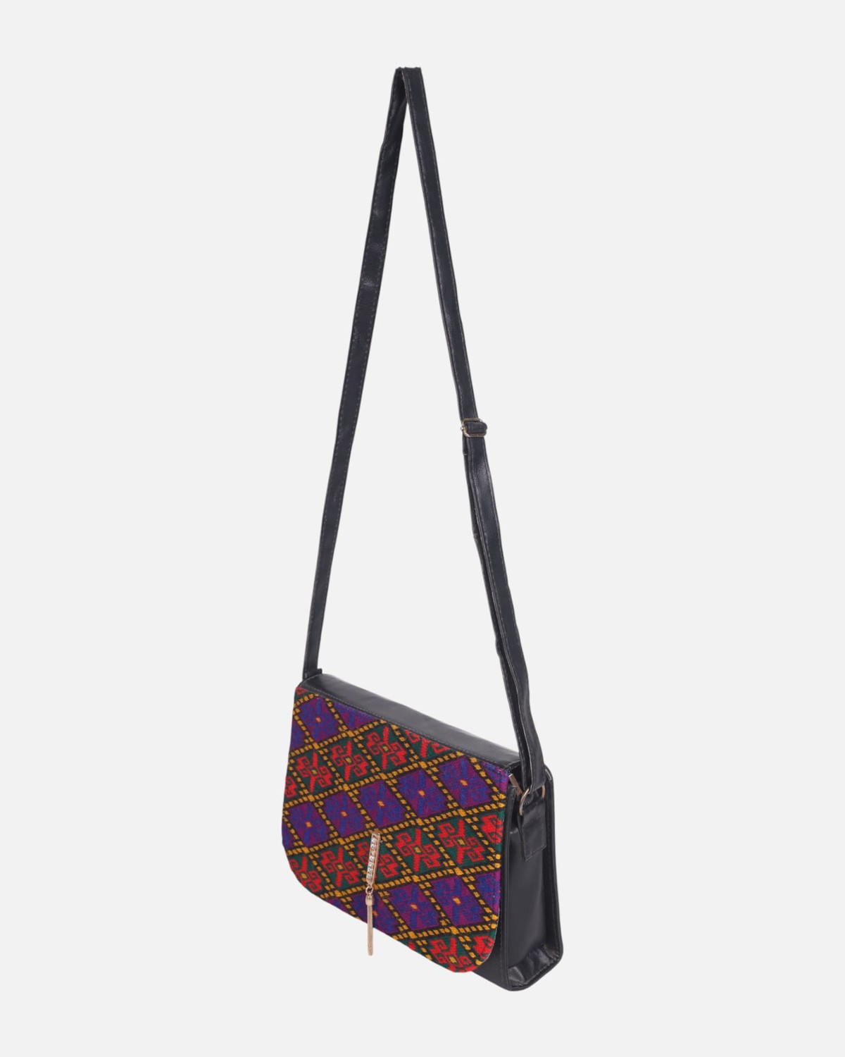 Leather Bag with Graph Embroidery 5