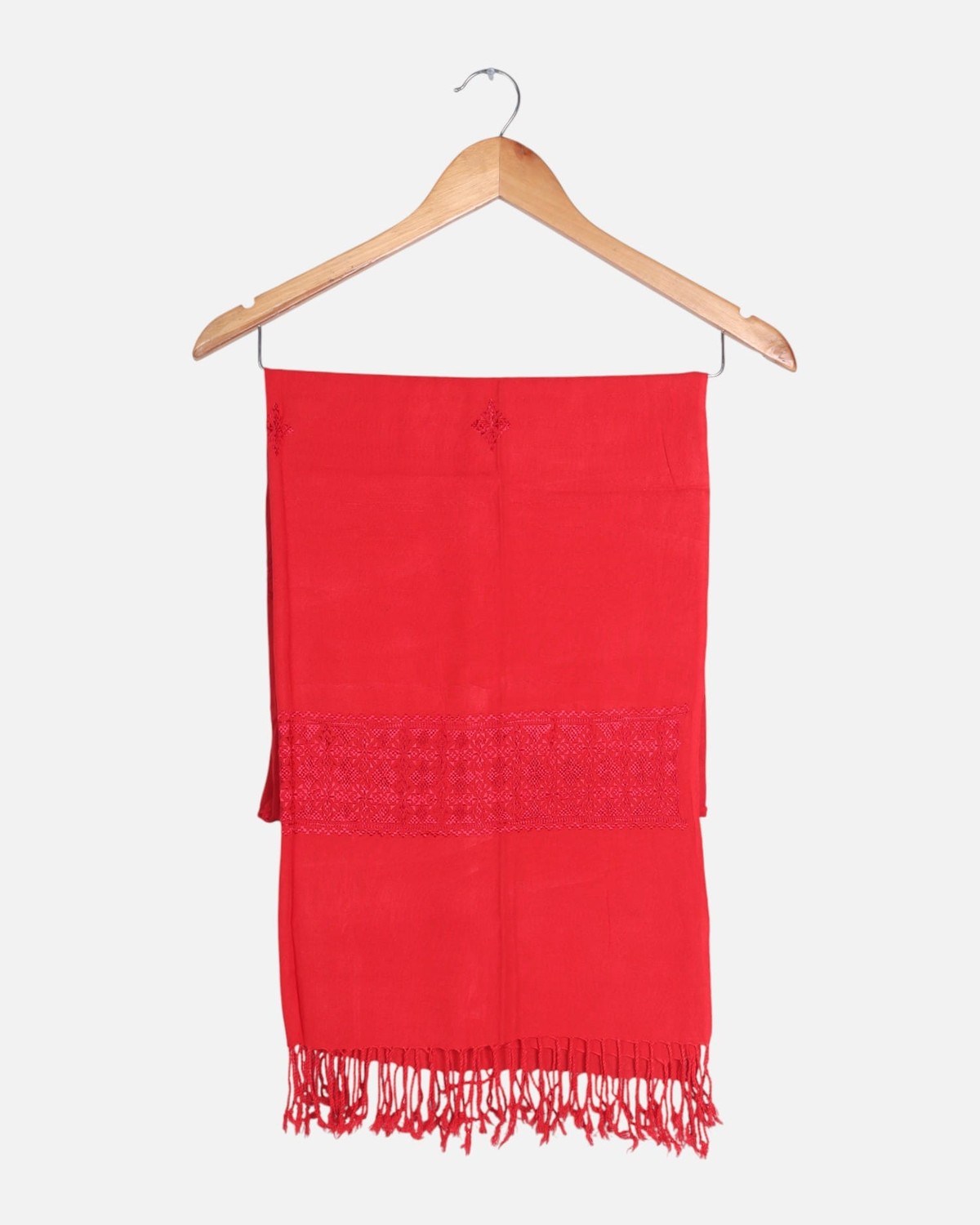 Red Afghan Khammaki Scarf 2
