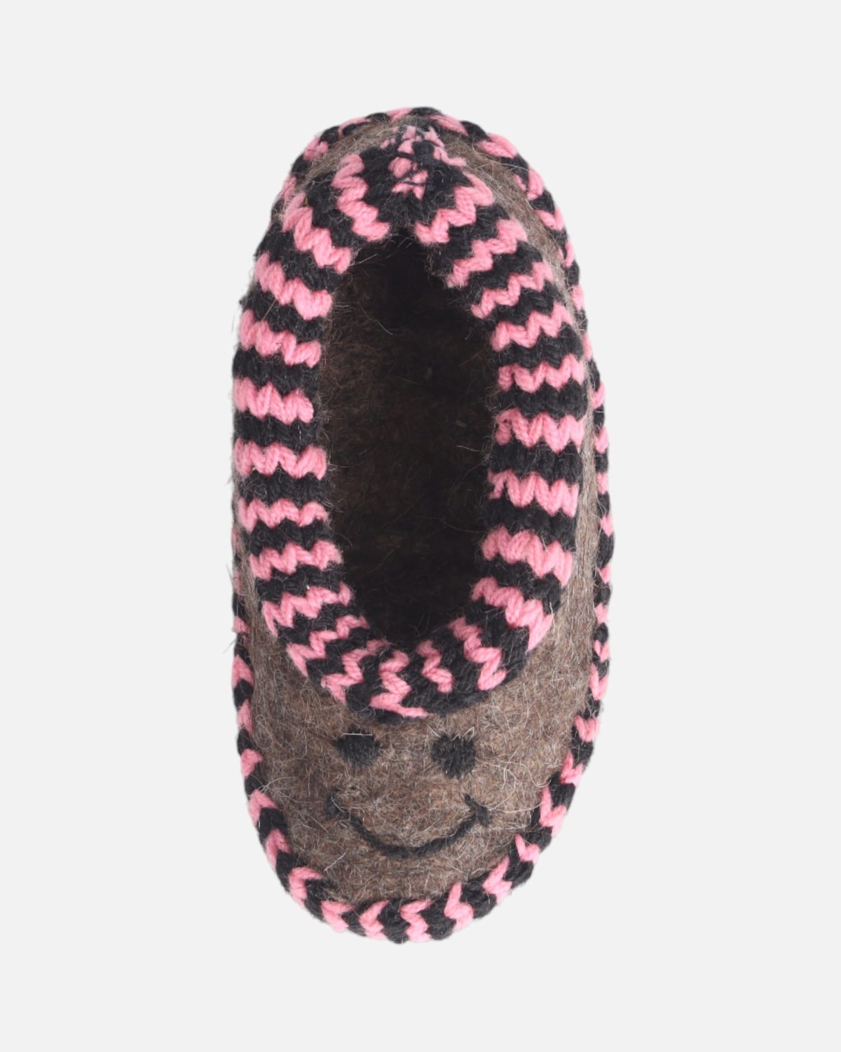 Handmade Wool Felt Slippers with Smiling Face 8