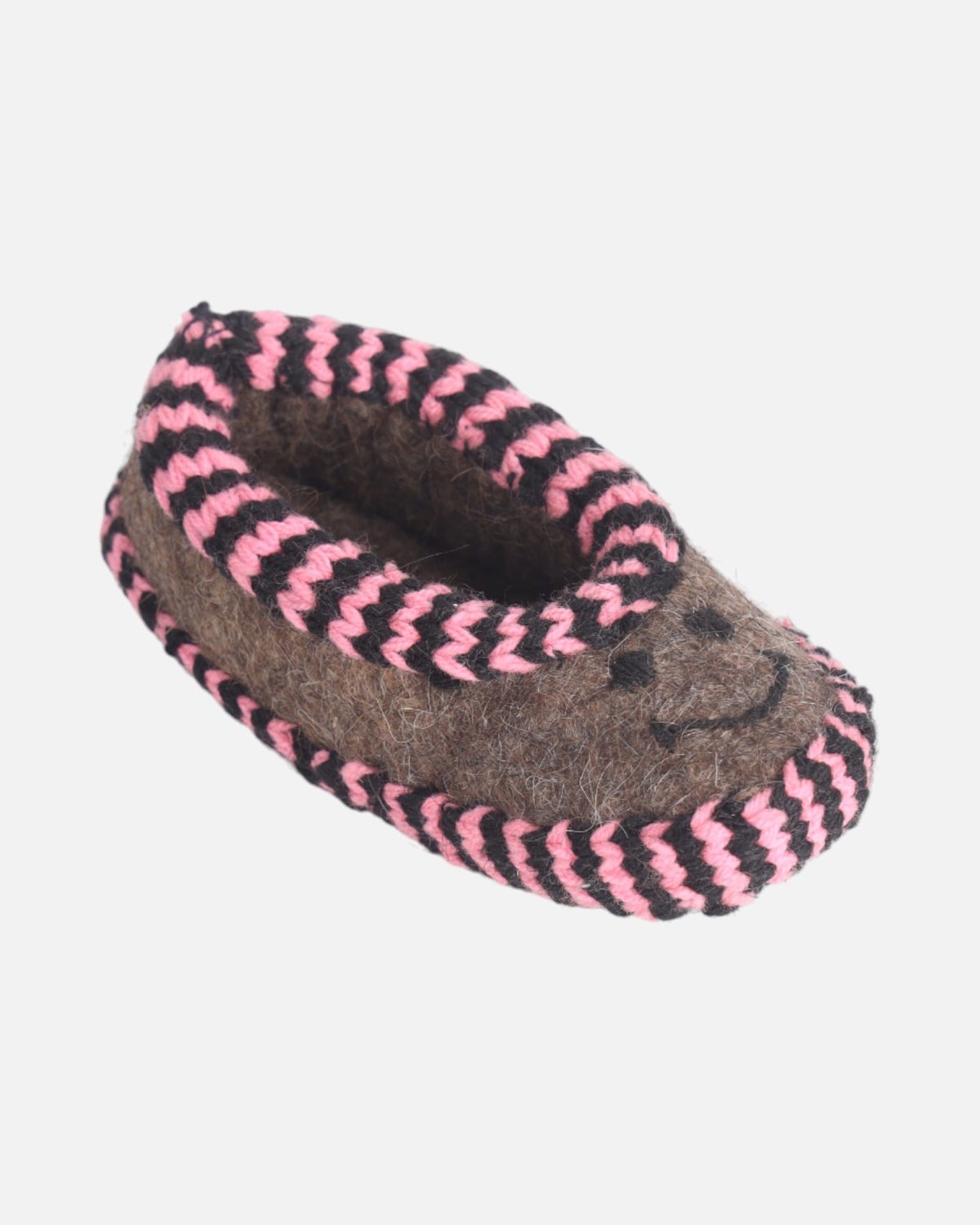 Handmade Wool Felt Slippers with Smiling Face 10
