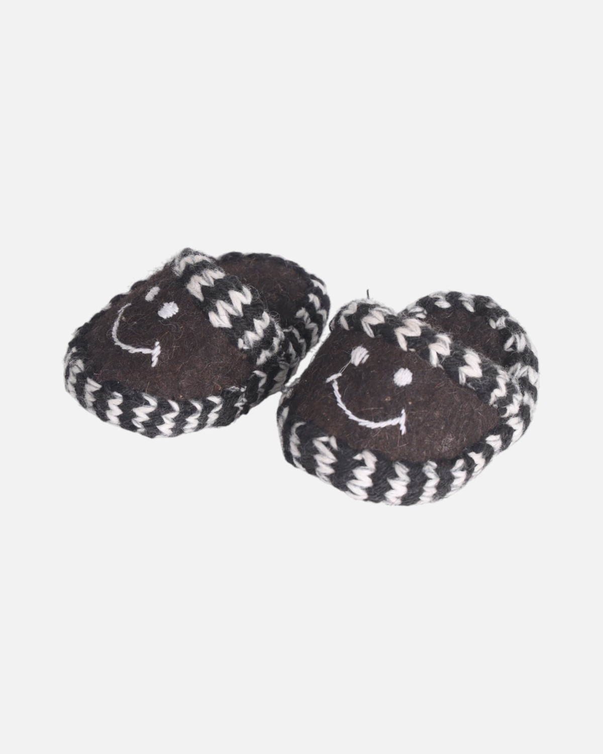 Kids Wool Felt Slippers with Smiling Face 5