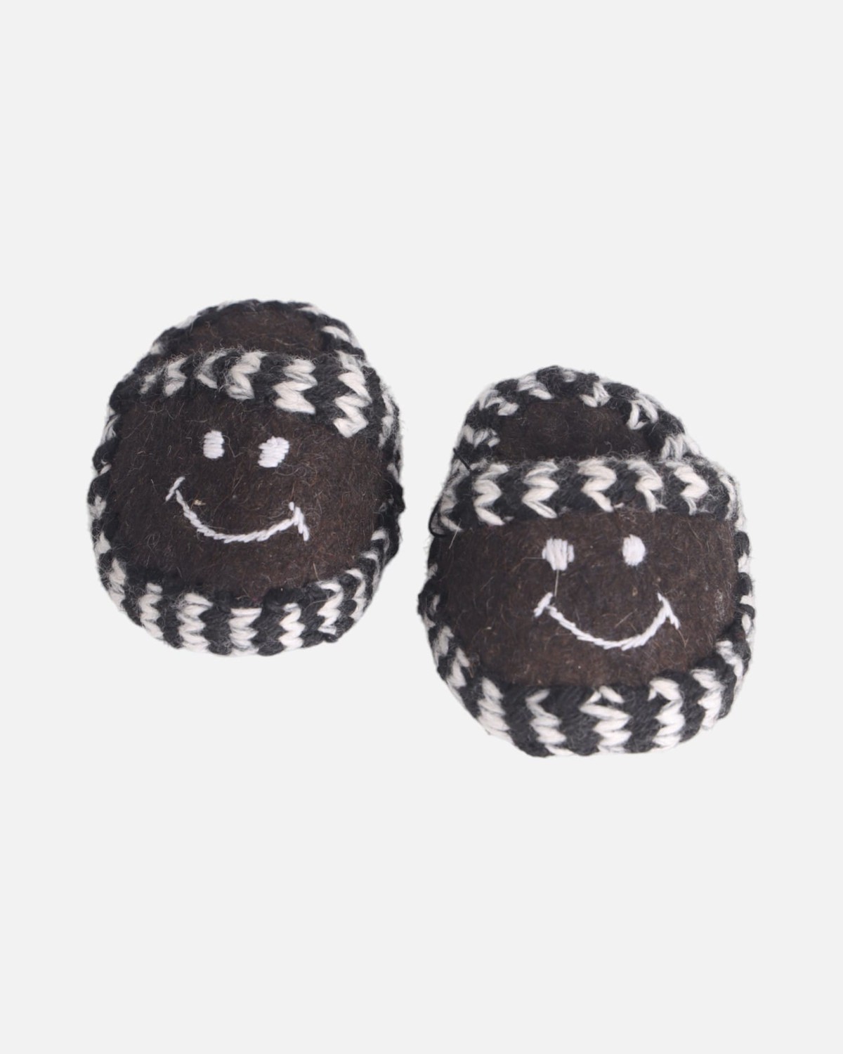 Kids Wool Felt Slippers with Smiling Face 12