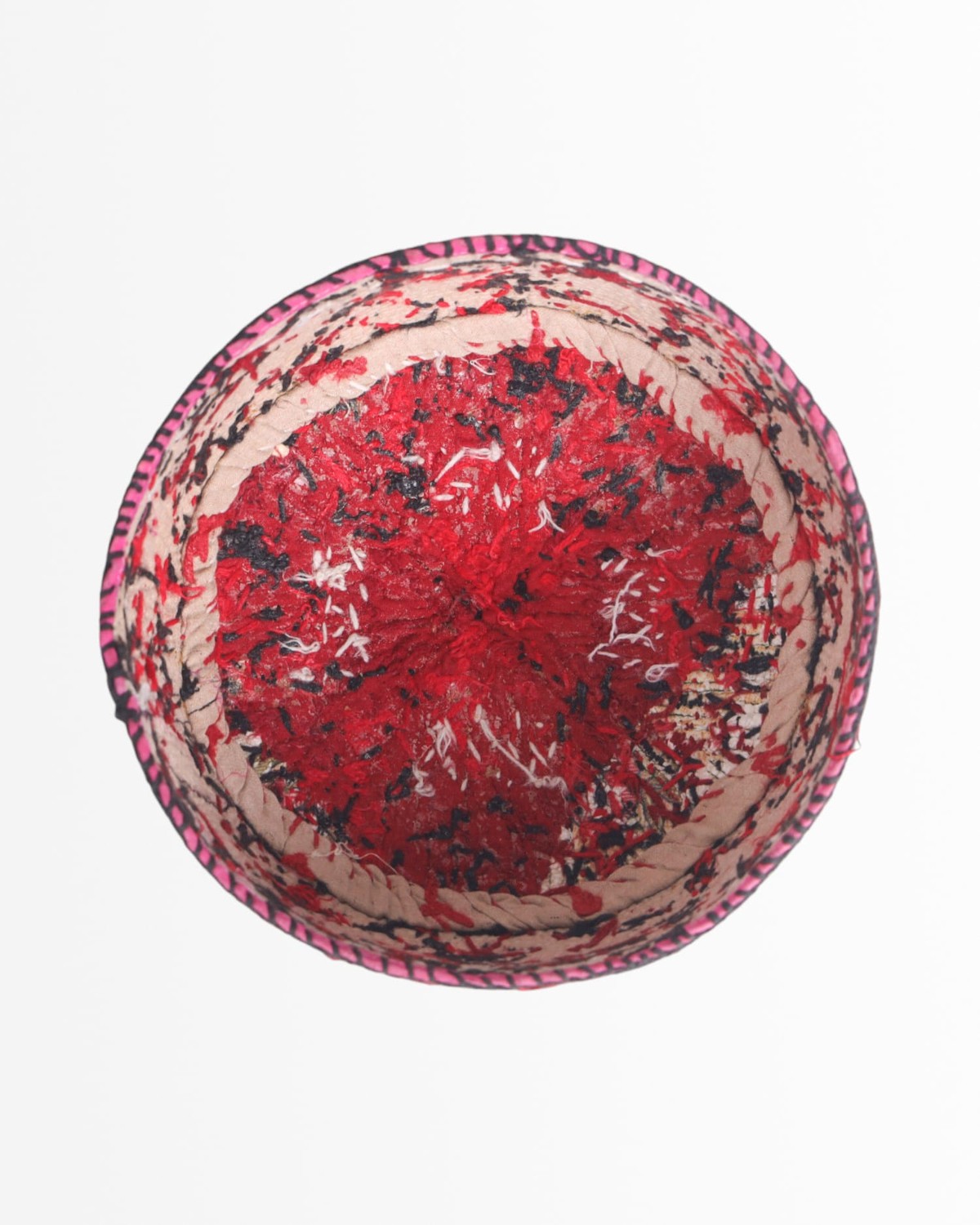 Traditional Red and Black Handwoven Afghan Kula – Embroidered Cap 5