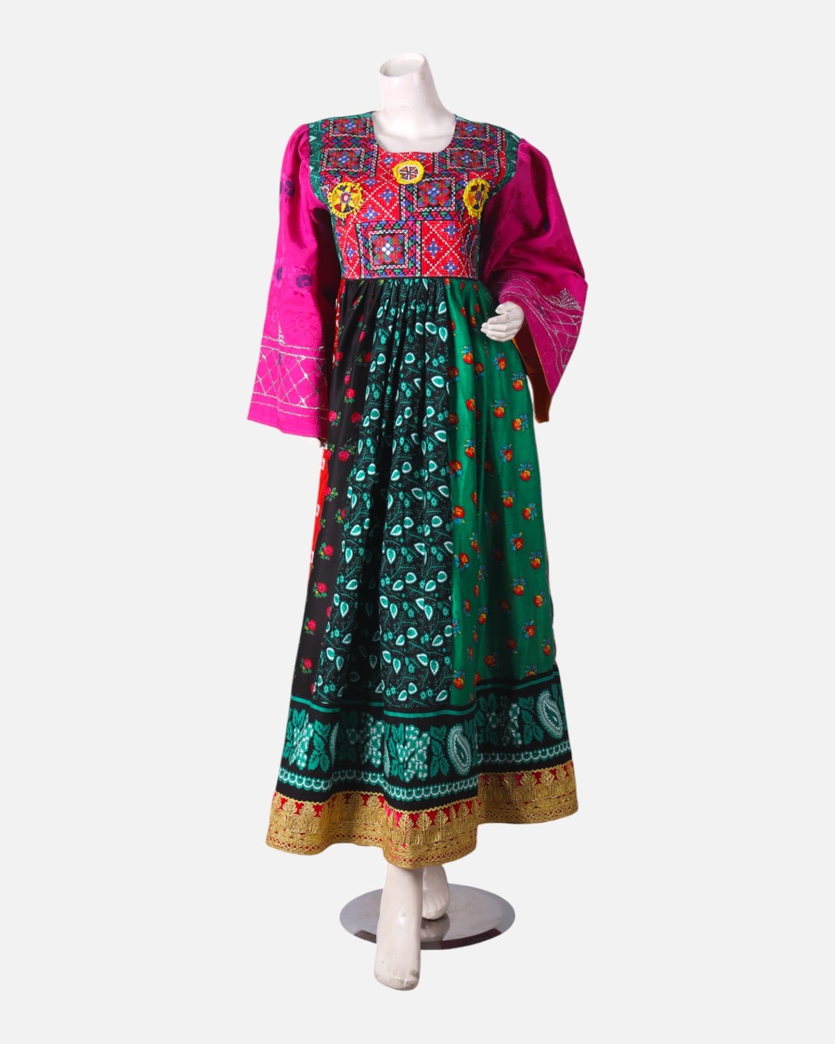 Afghan Kochi Dress: Multicolour Embroidery, Traditional Wedding Henna Dress 5