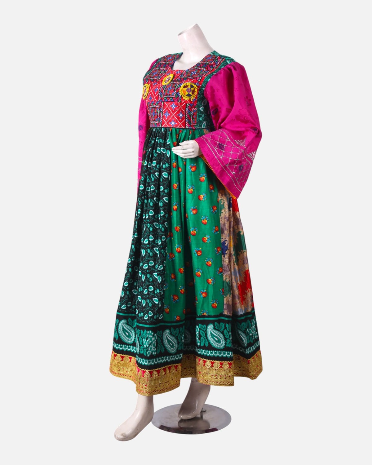 Afghan Kochi Dress: Multicolour Embroidery, Traditional Wedding Henna Dress 6