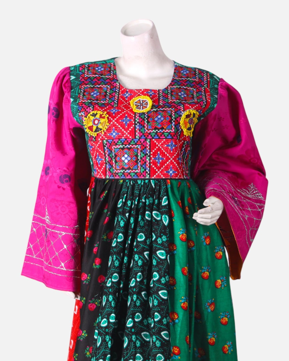 Afghan Kochi Dress: Multicolour Embroidery, Traditional Wedding Henna Dress 4