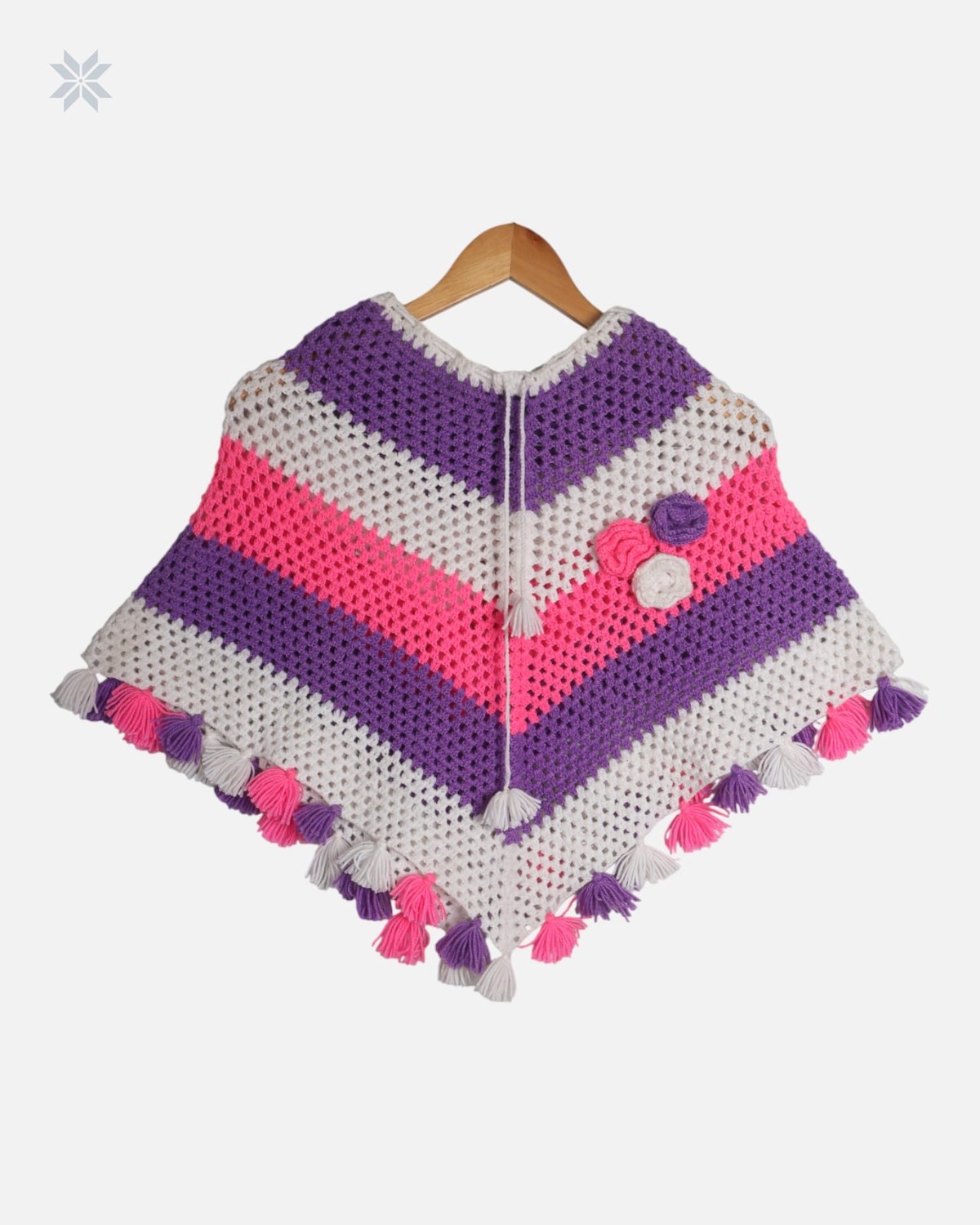 Purple & Pink Yalan Poncho 2