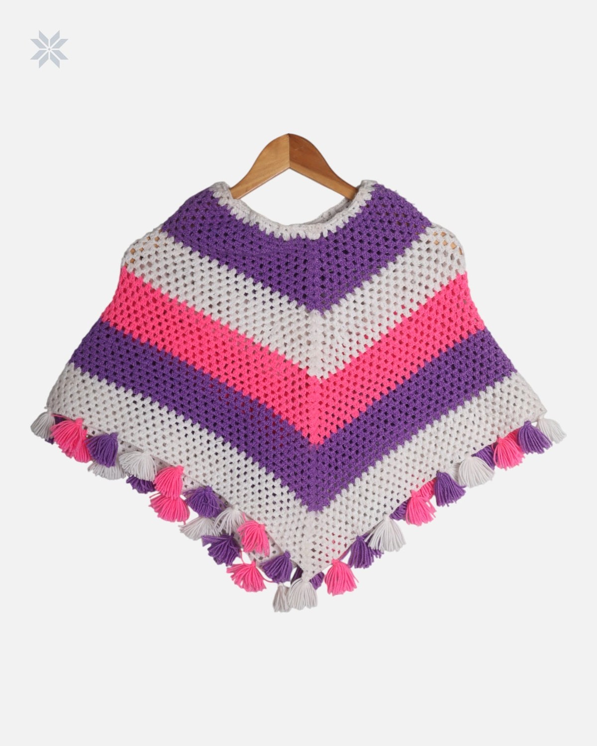 Purple & Pink Yalan Poncho 1