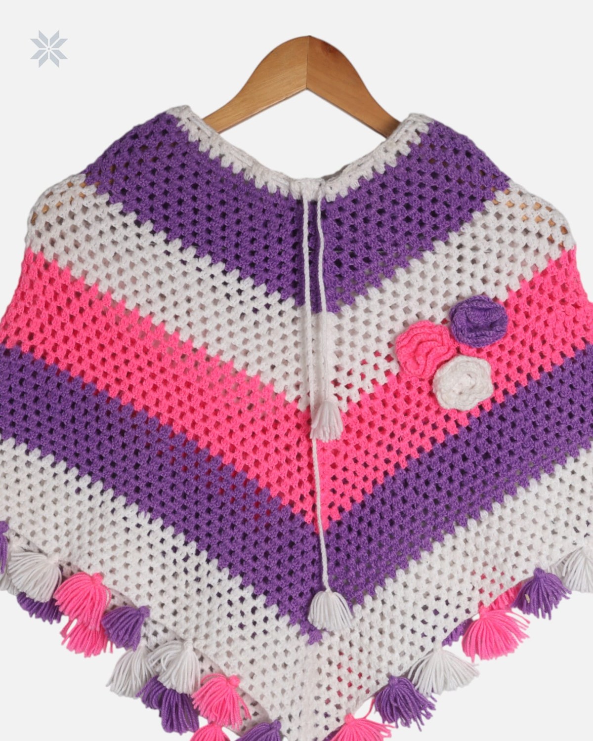 Purple & Pink Yalan Poncho 4