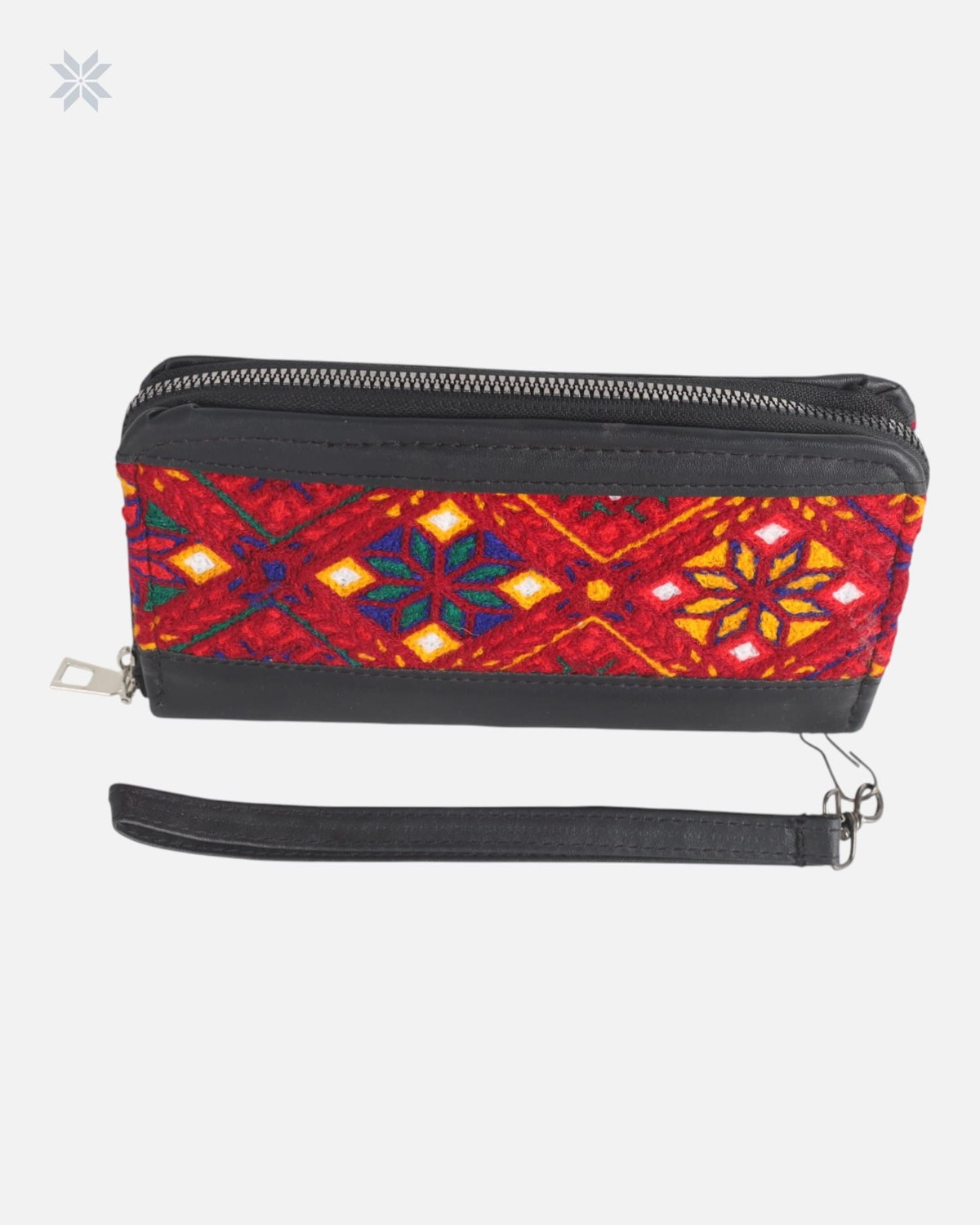Embroidered Leather Wallet 7