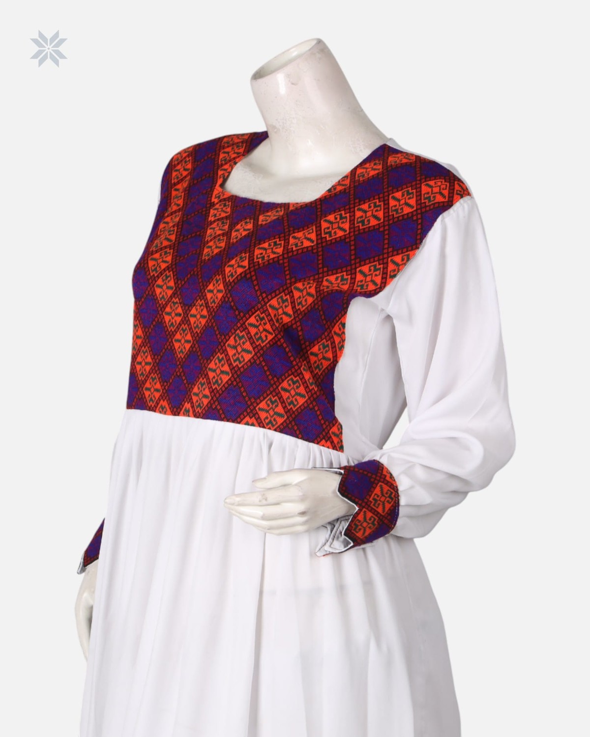 Handmade Afghan Khandari Embroidered Dress 2