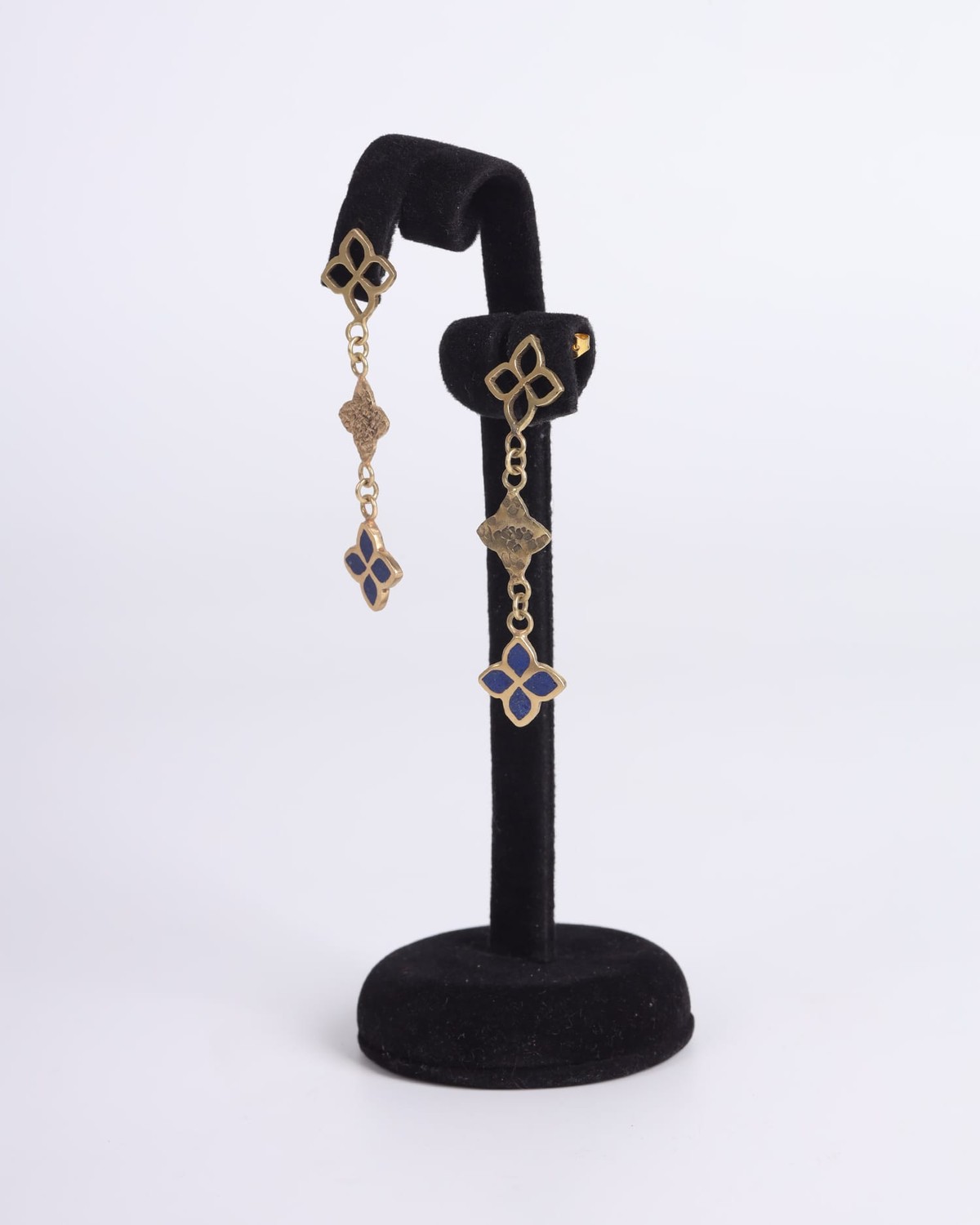 Earrings Lapis Lazuli | Elegant Gold Plated Brass Setting 2