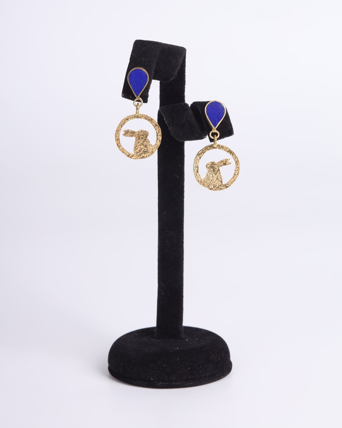 Earrings Lapis Lazuli Rabbit 3