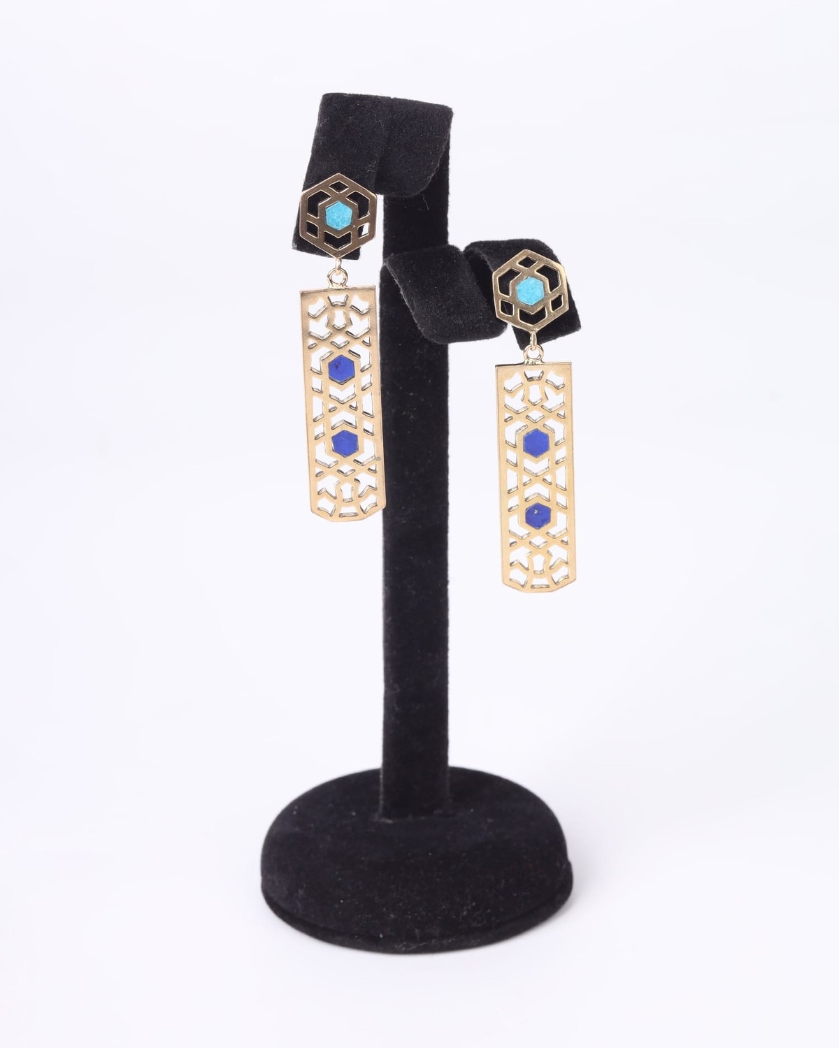 Earrings Lapis & Turquoise Drop 2