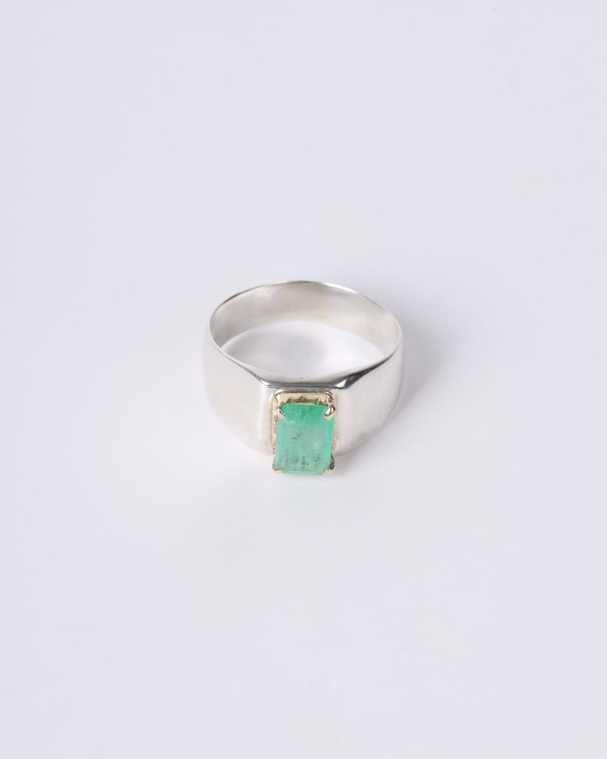 Emerald Ring - 925 Sterling Silver with Panjshir Emerald 5