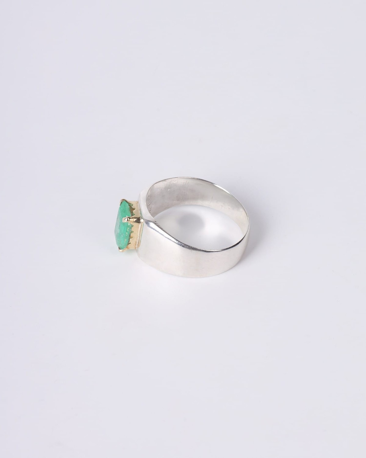 Emerald Ring - 925 Sterling Silver with Panjshir Emerald 3