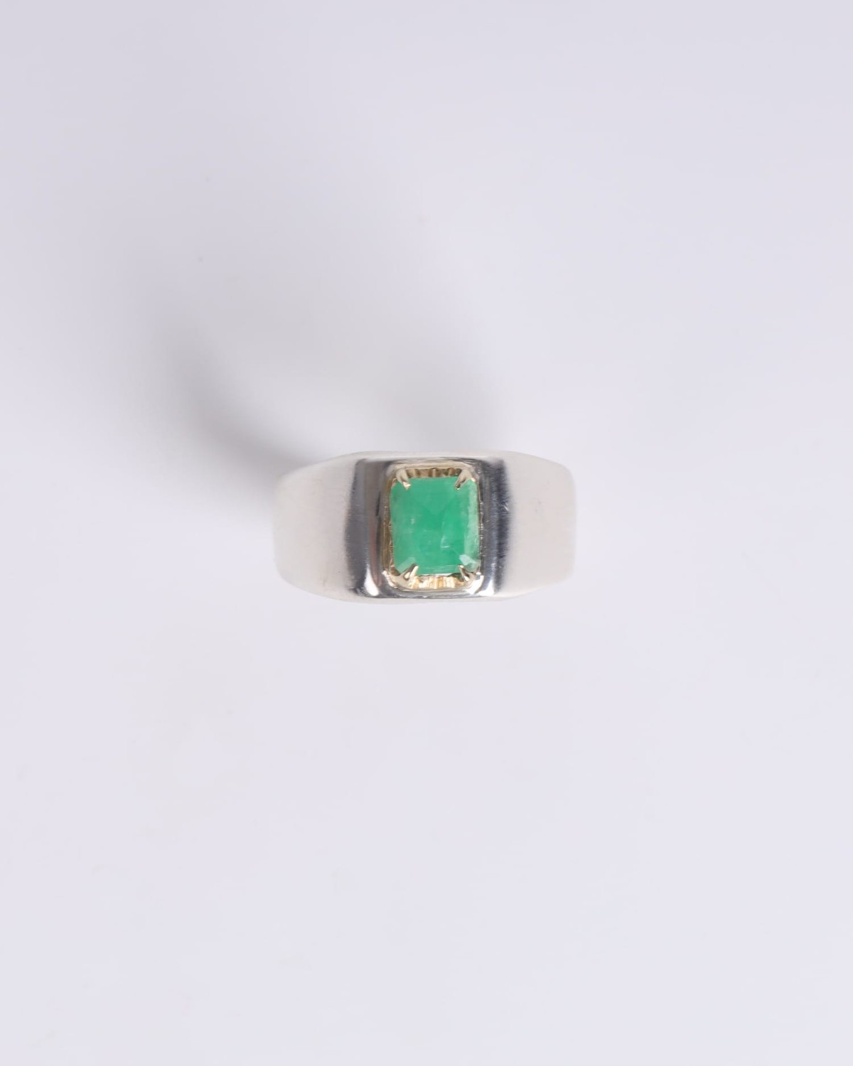 Ring with Panjshir Emerald – 925 Sterling Silver 7