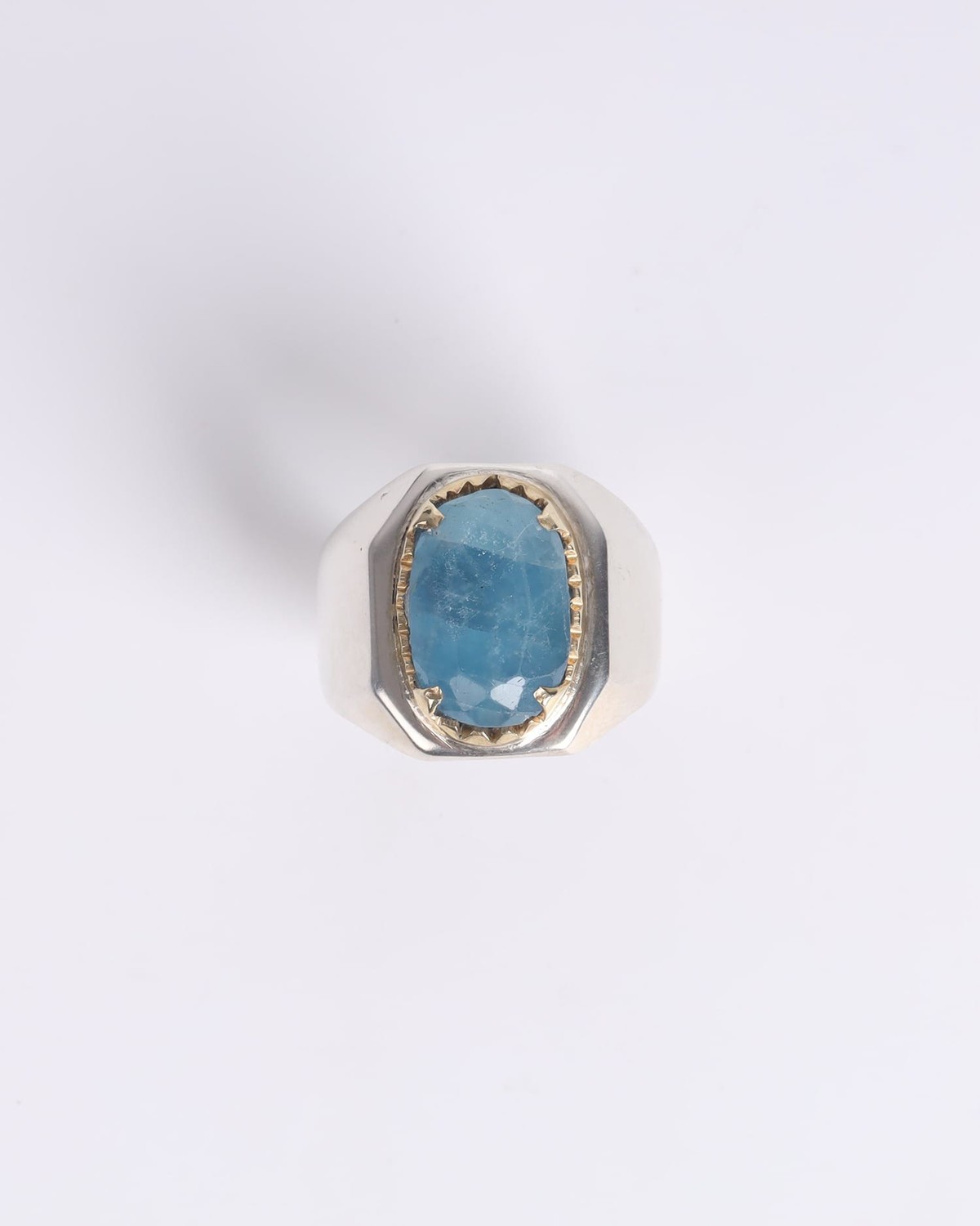 Silver Ring with 9.75ct Aquamarine Gemstone 5