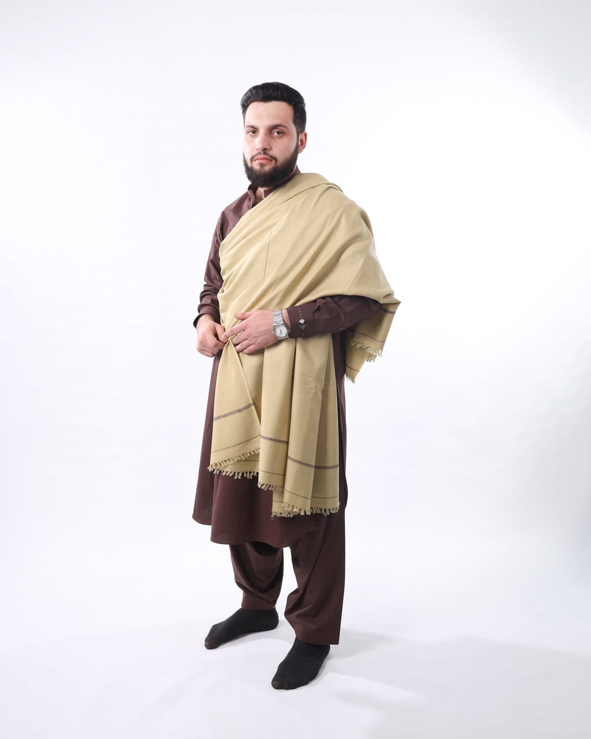 Men’s Afghan Yakhun Hindi & Patu – Traditional Handcrafted Attire for Eid, Weddings, and Cultural Events | Aseel 4