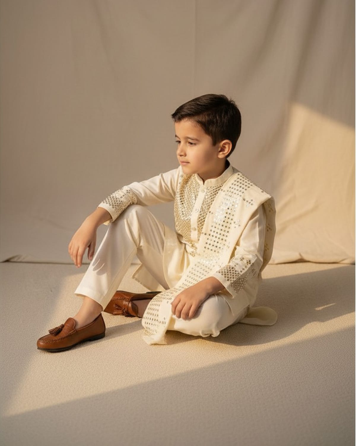 Kid Boys Pehran Tunban – Traditional Shalwar Kameez | Custom Order 6