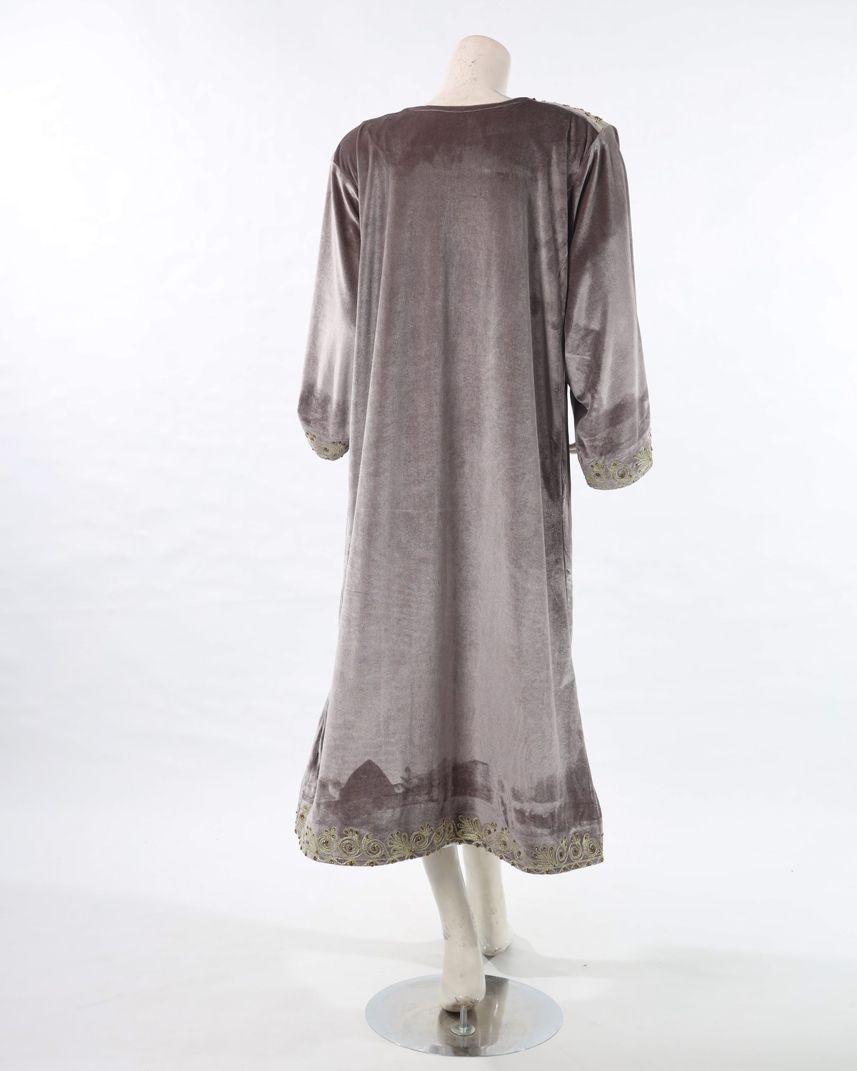 Handmade Afghan Chapan with Dress – Steel Velvet with Intricate Gulabatun Embroider 4