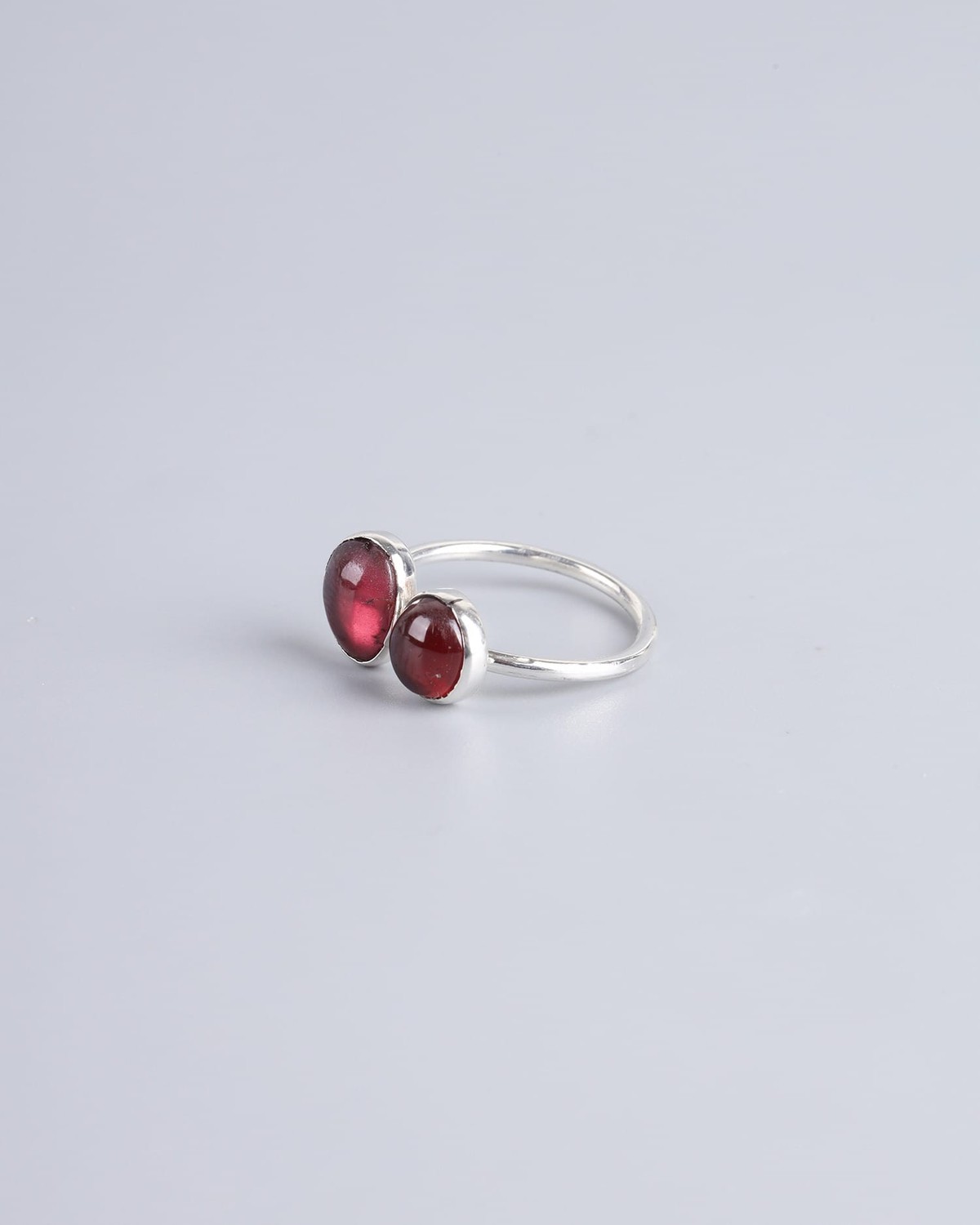 Fire Garnet Silver Ring 1