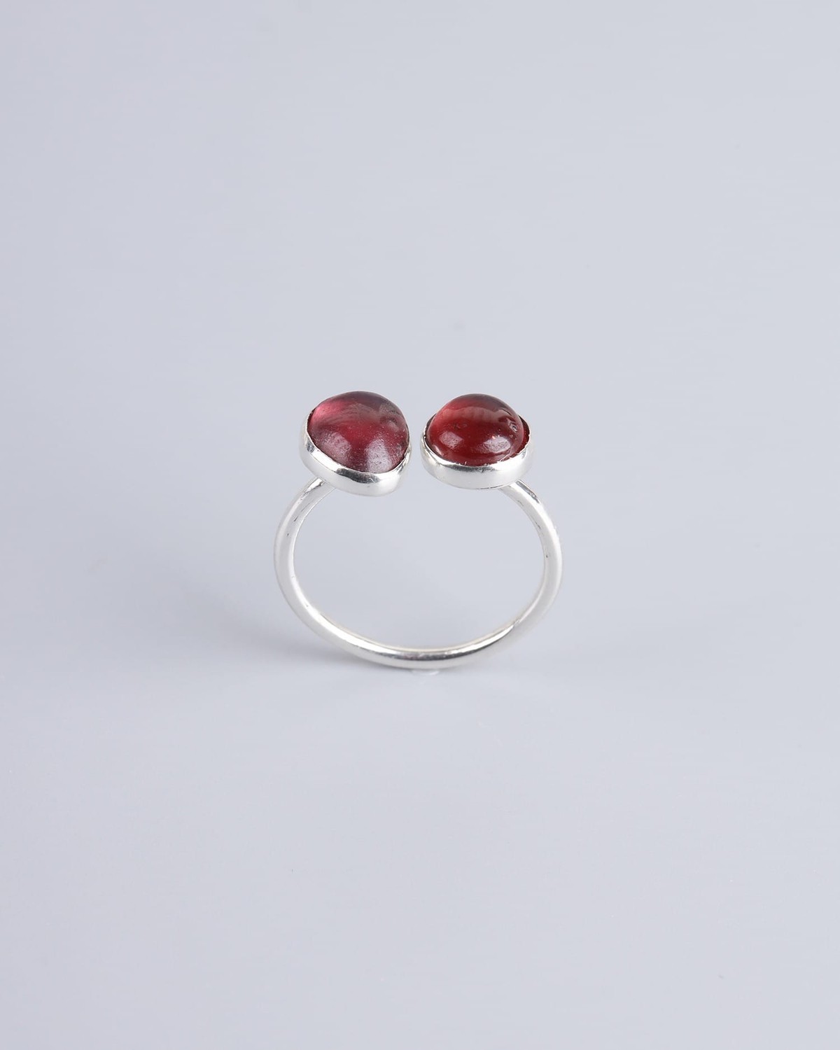 Fire Garnet Silver Ring 2