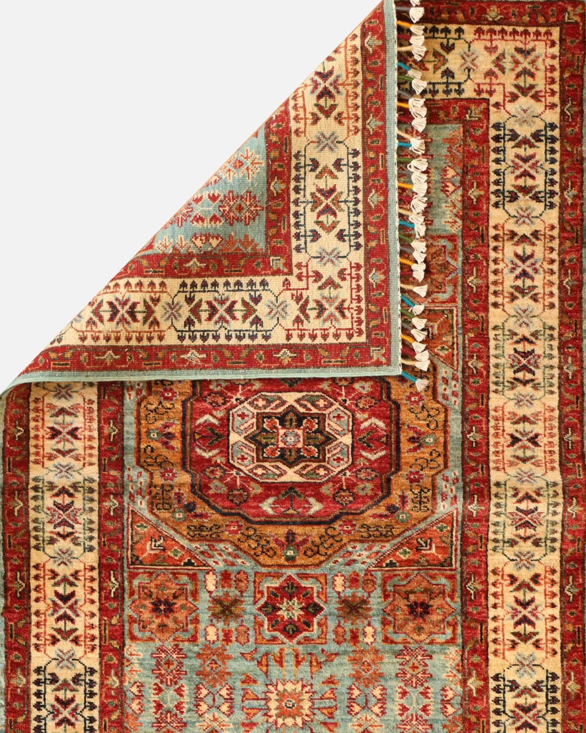Traditional Afghan Mamlok Rug 1x2 - Hand Knotted Wool & Cotton Area Rug- Unique Afghan Carpet 2