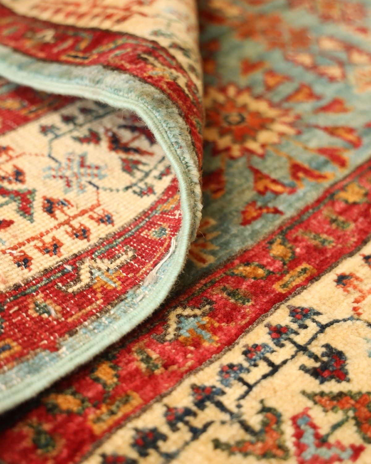 Traditional Afghan Mamlok Rug 1x2 - Hand Knotted Wool & Cotton Area Rug- Unique Afghan Carpet 1