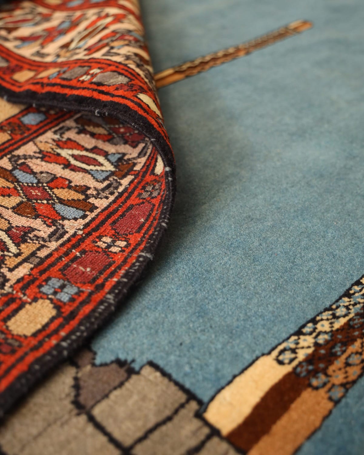 Herat Historical Artwork Rug Hand Knotted Wool, Afghan Cultural Heritage Rug, 50x50 Inches 1