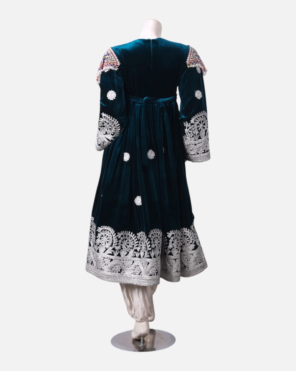 Charmadozi Velvet Dress – Hand-Embroidered Velvet Dress with Traditional Afghan Details 1